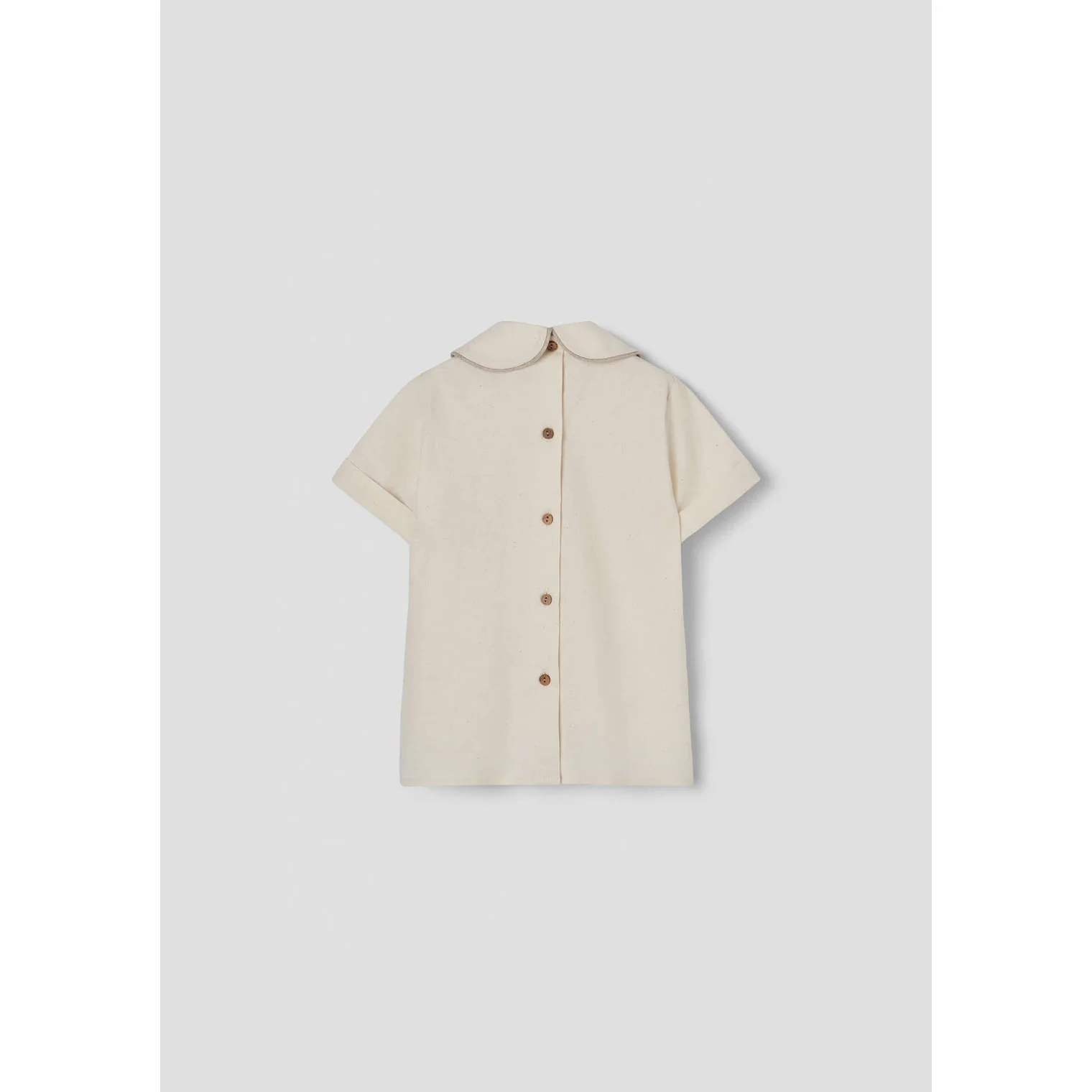 Popelin Off White Panel Shirt - Image 3