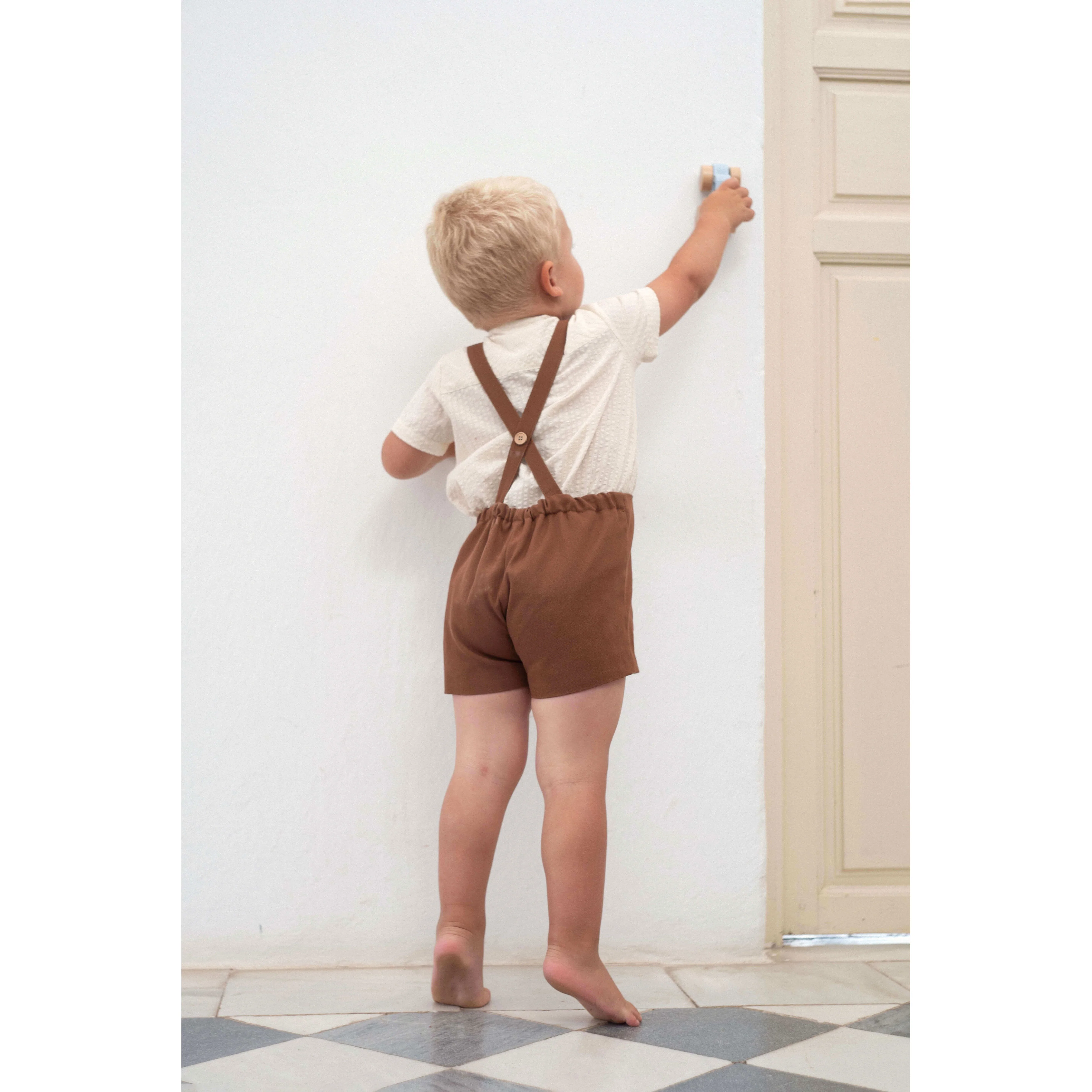 Popelin Off White Shirt Romper - Image 4