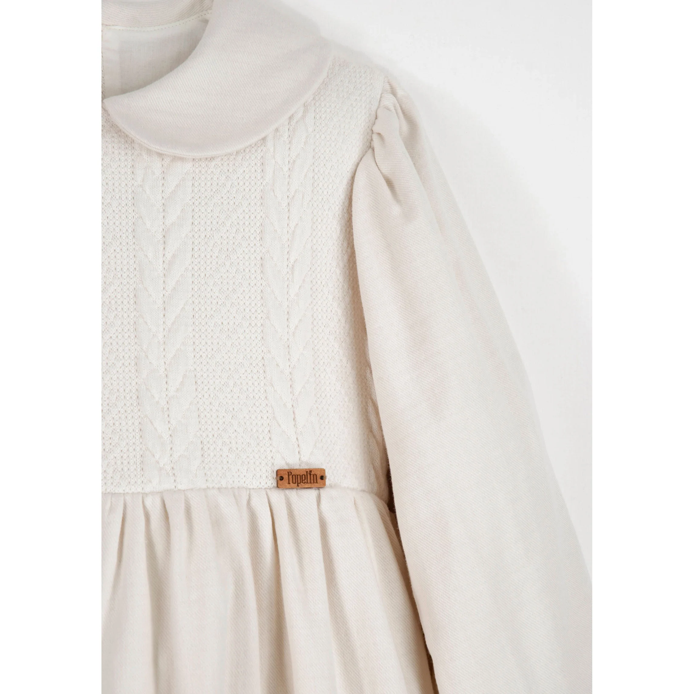 Popelin Off White Two Tone Dress - Image 3