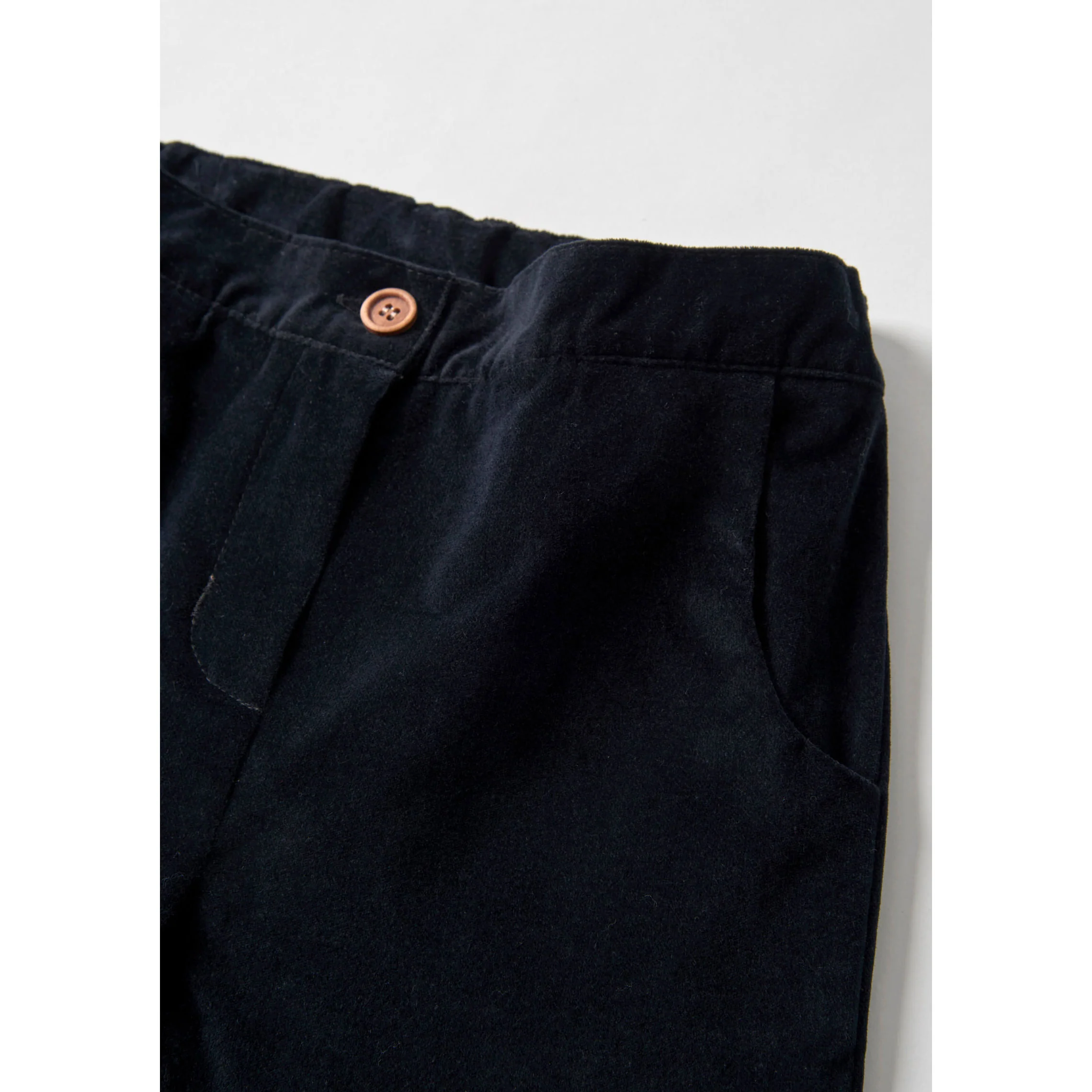Popelin Black Velvet Trousers - Image 2