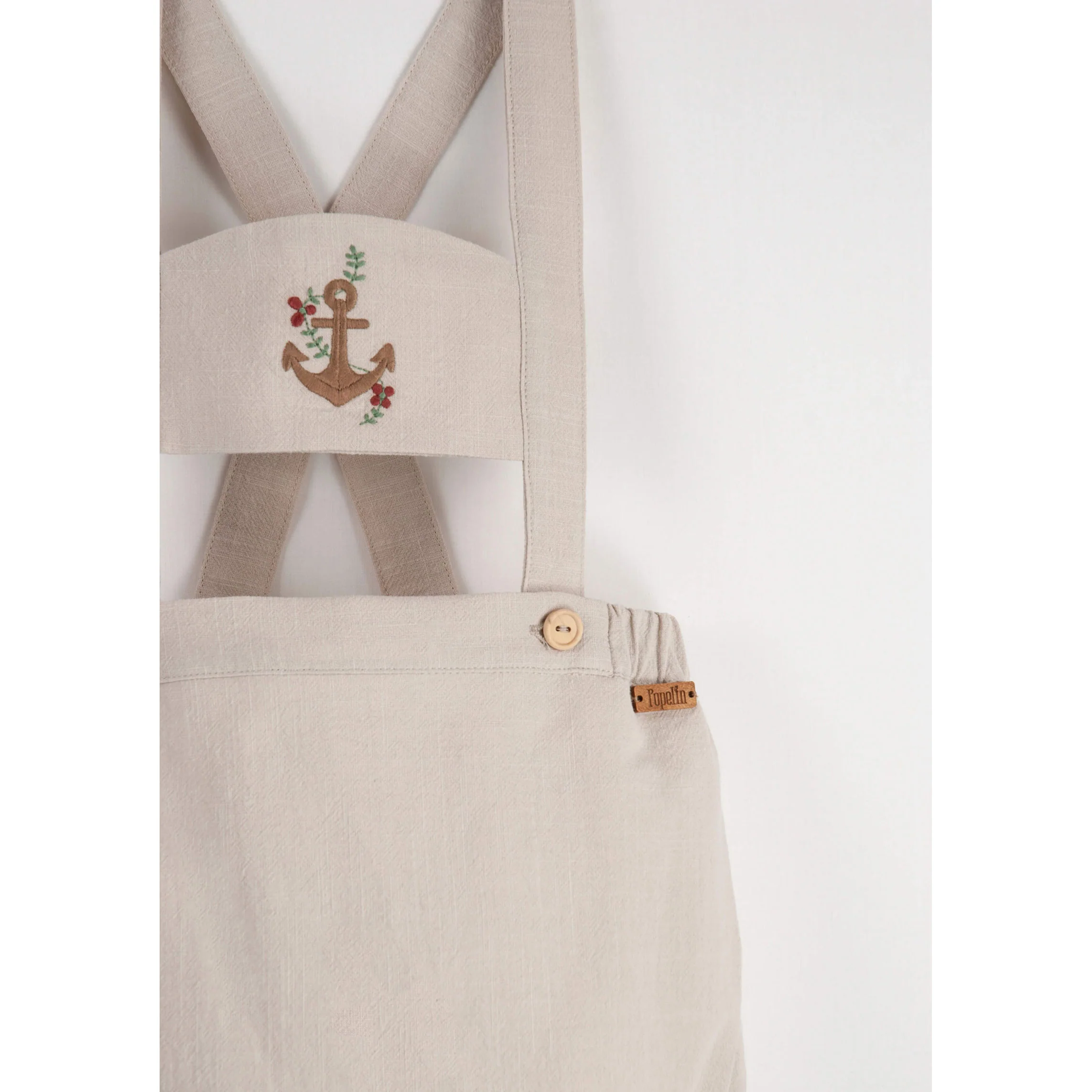 Popelin Sand Anchor Strap Dungarees - Image 3