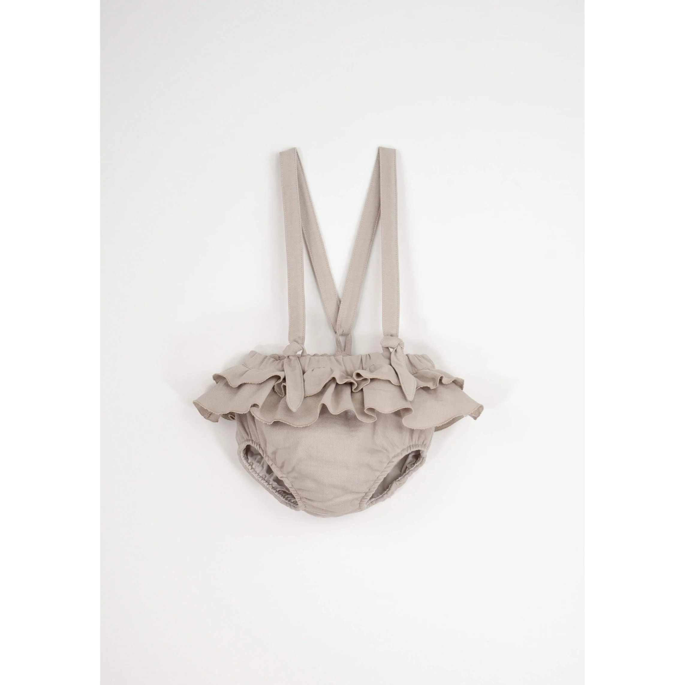 Popelin Sand Double Frill Romper