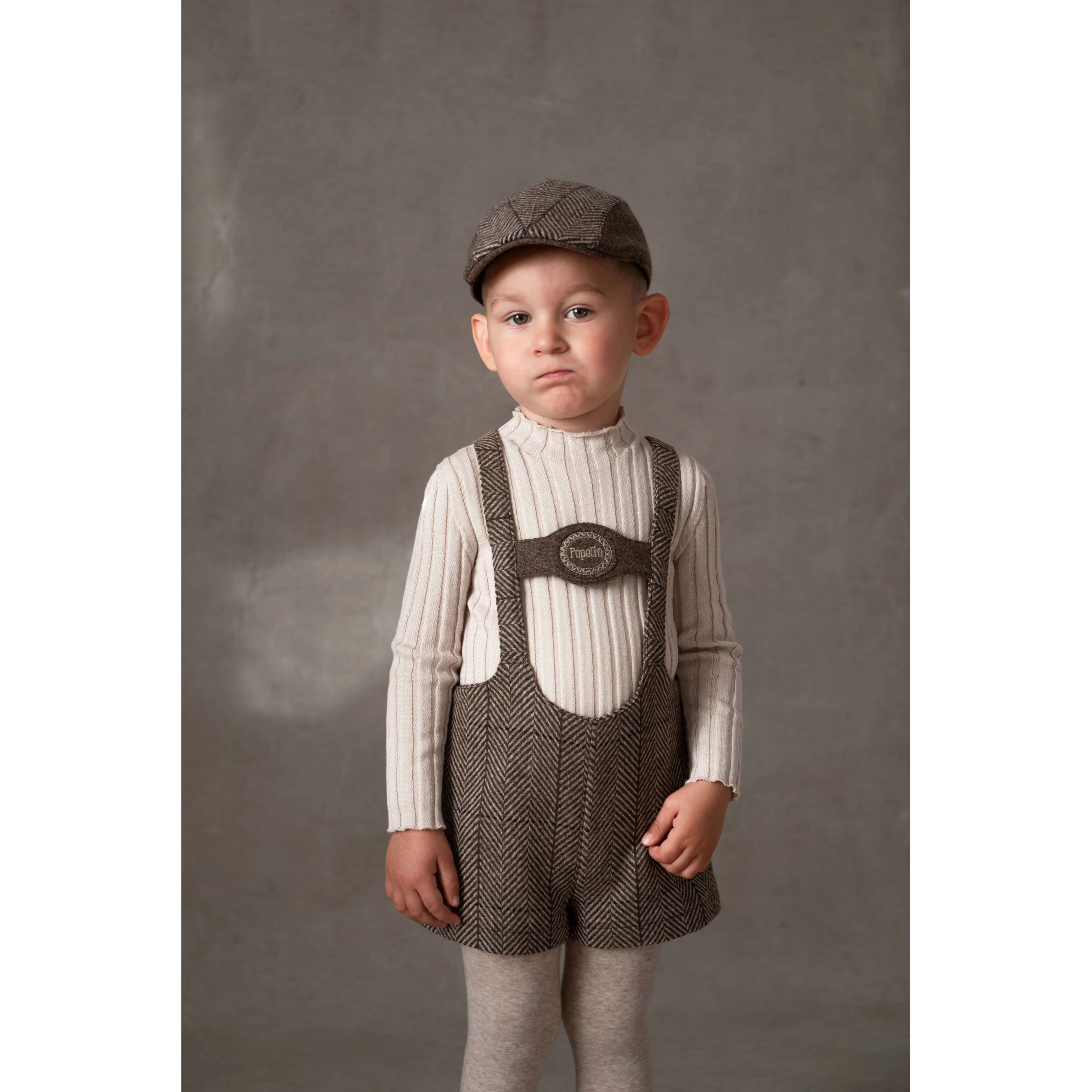 Popelin Sand Funnel Collar Rib Pullover - Image 2