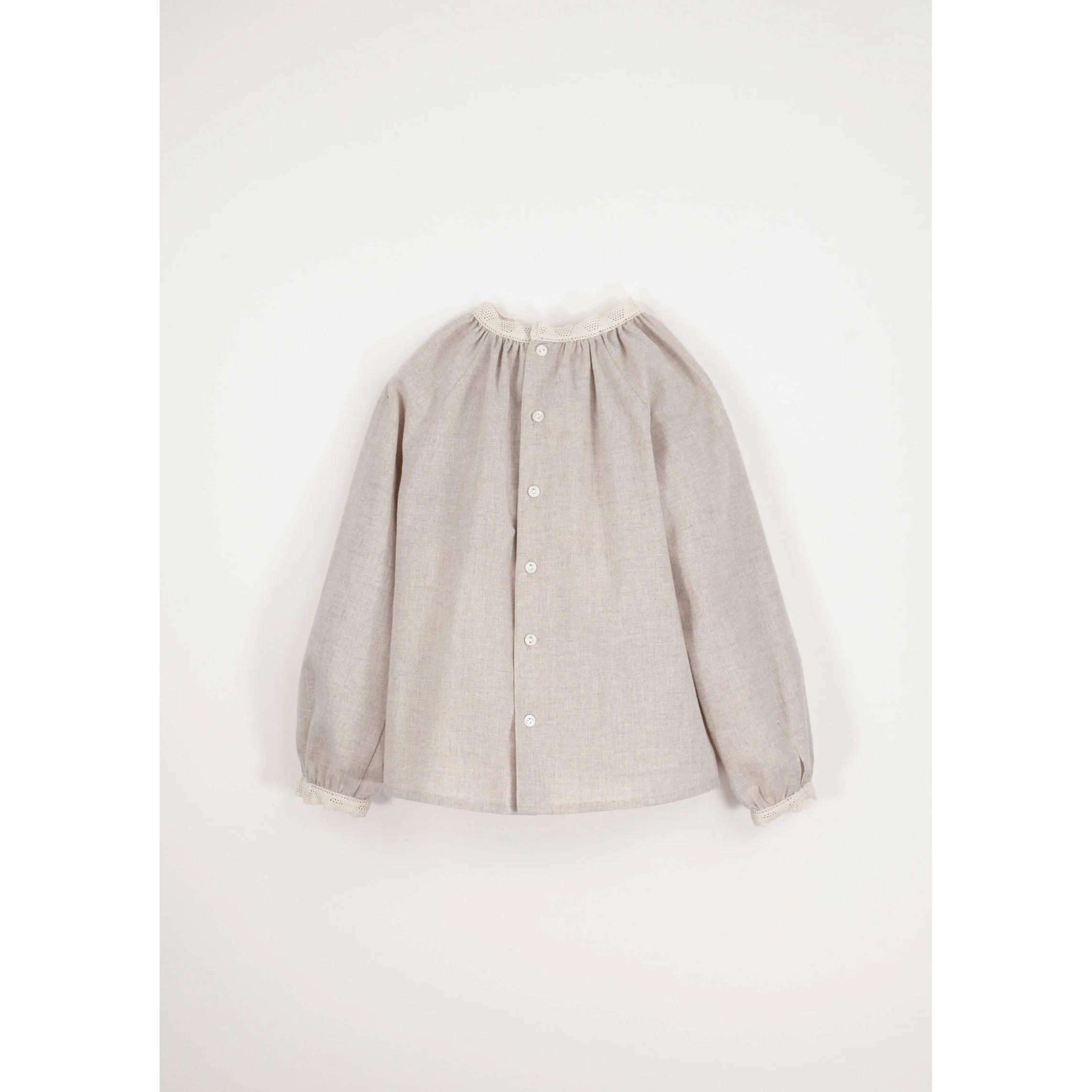 Popelin Sand Lace Blouse - Image 2