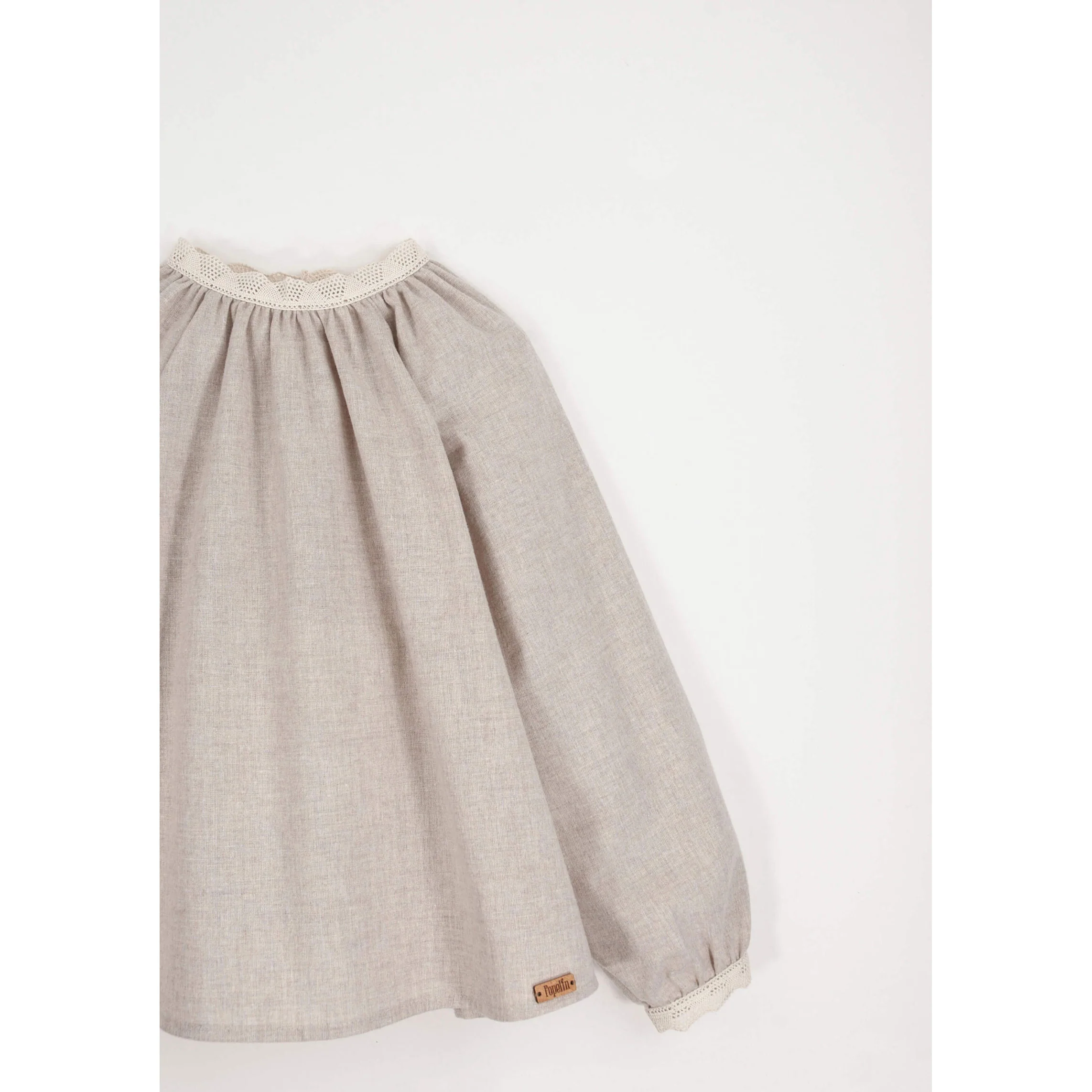 Popelin Sand Lace Blouse - Image 3