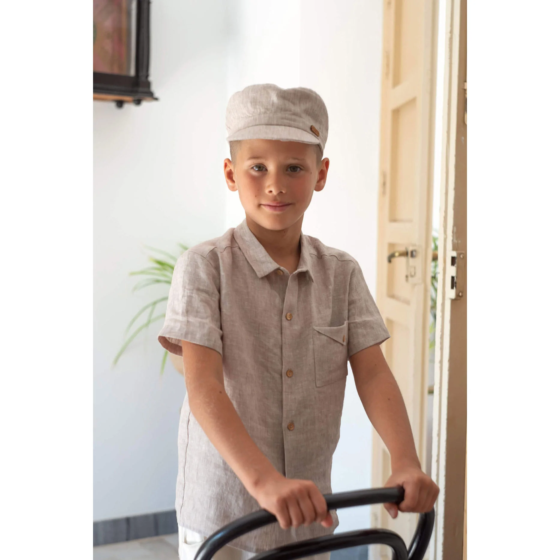 Popelin Sand Linen Shirt - Image 2