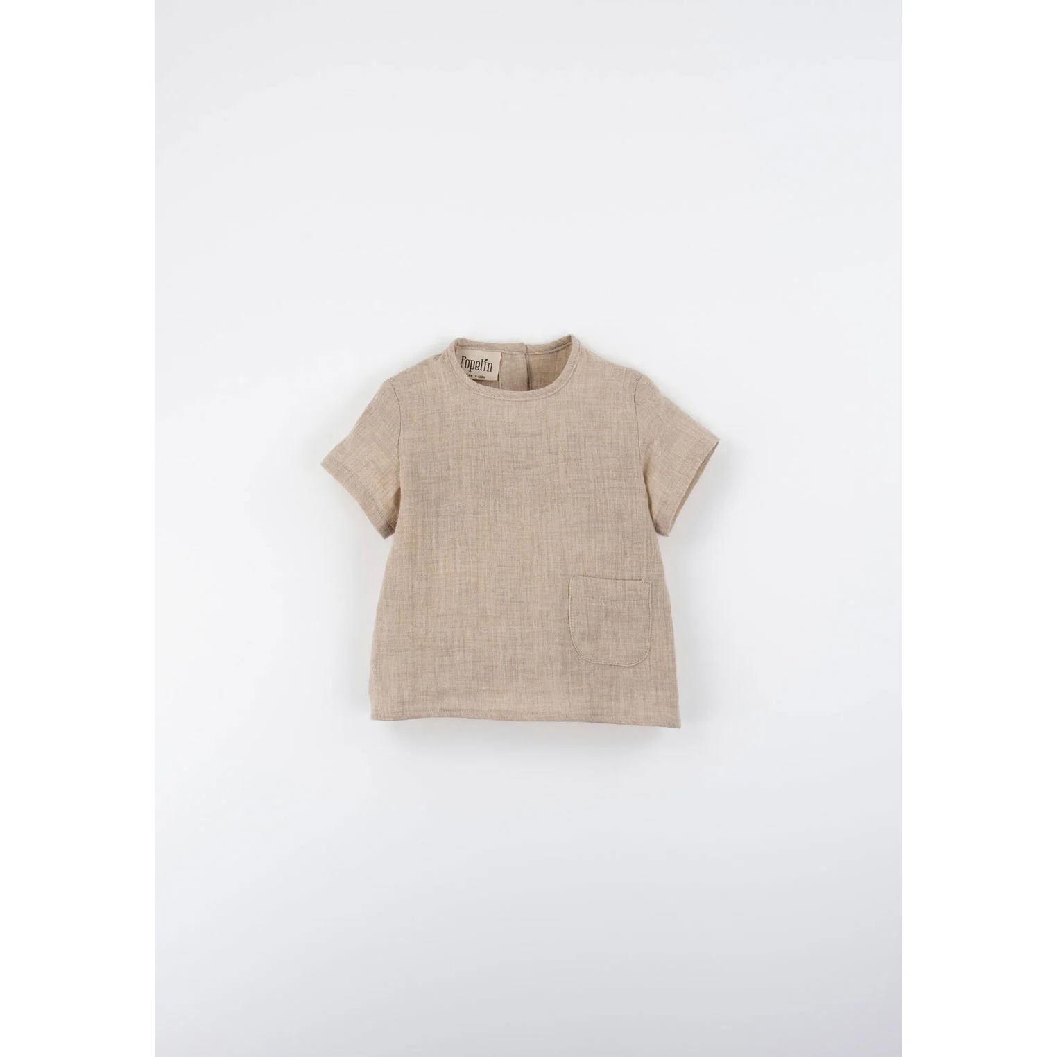 Popelin Sand Organic Pocket Shirt