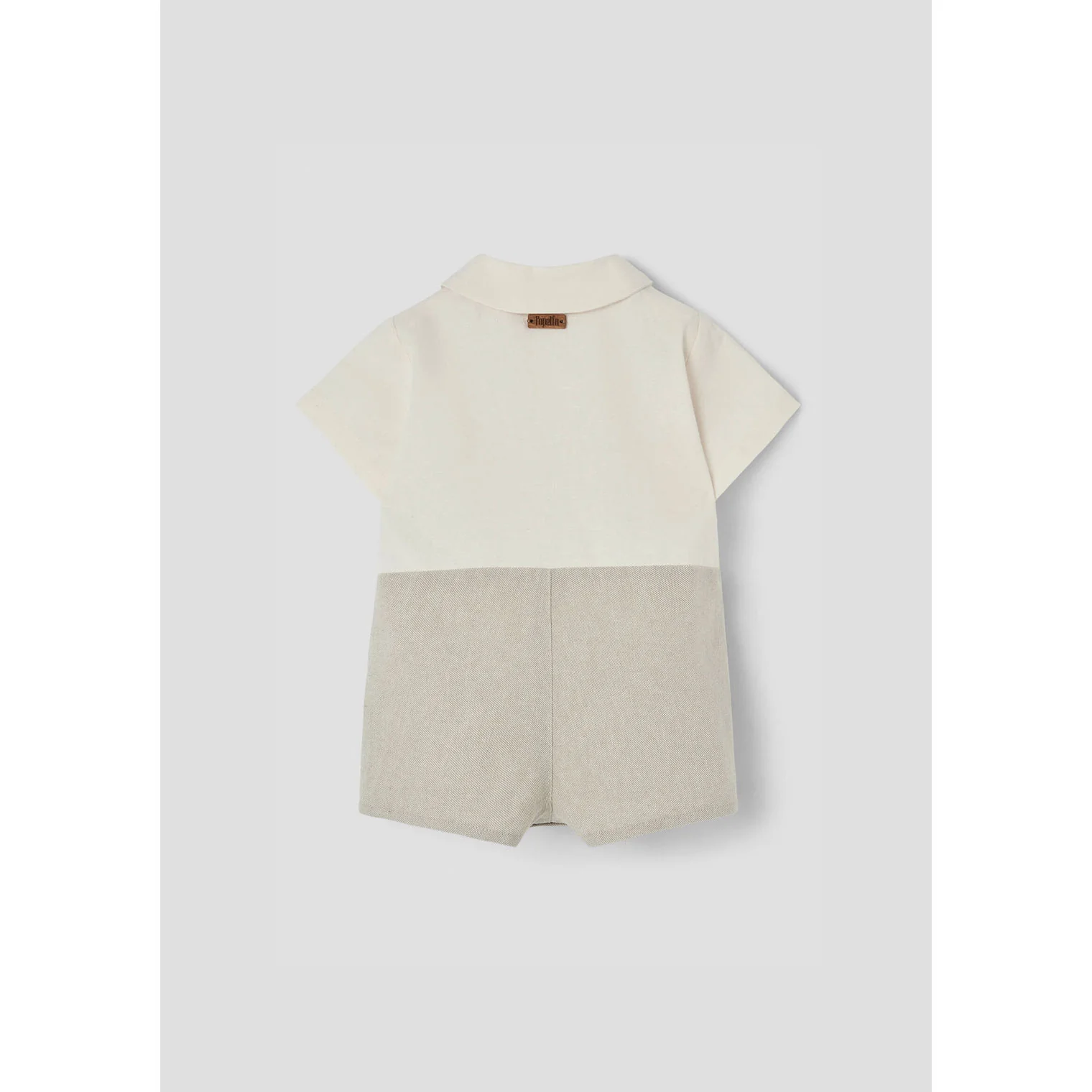 Popelin Sand Oxford Shirt Jumpsuit - Image 3