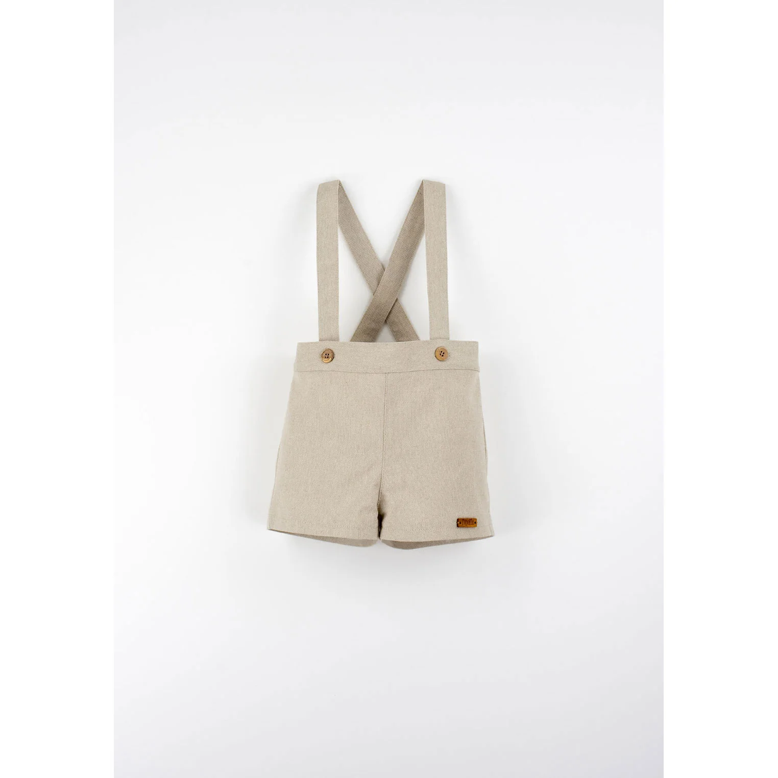 Popelin Sand Oxford Suspender Shorts