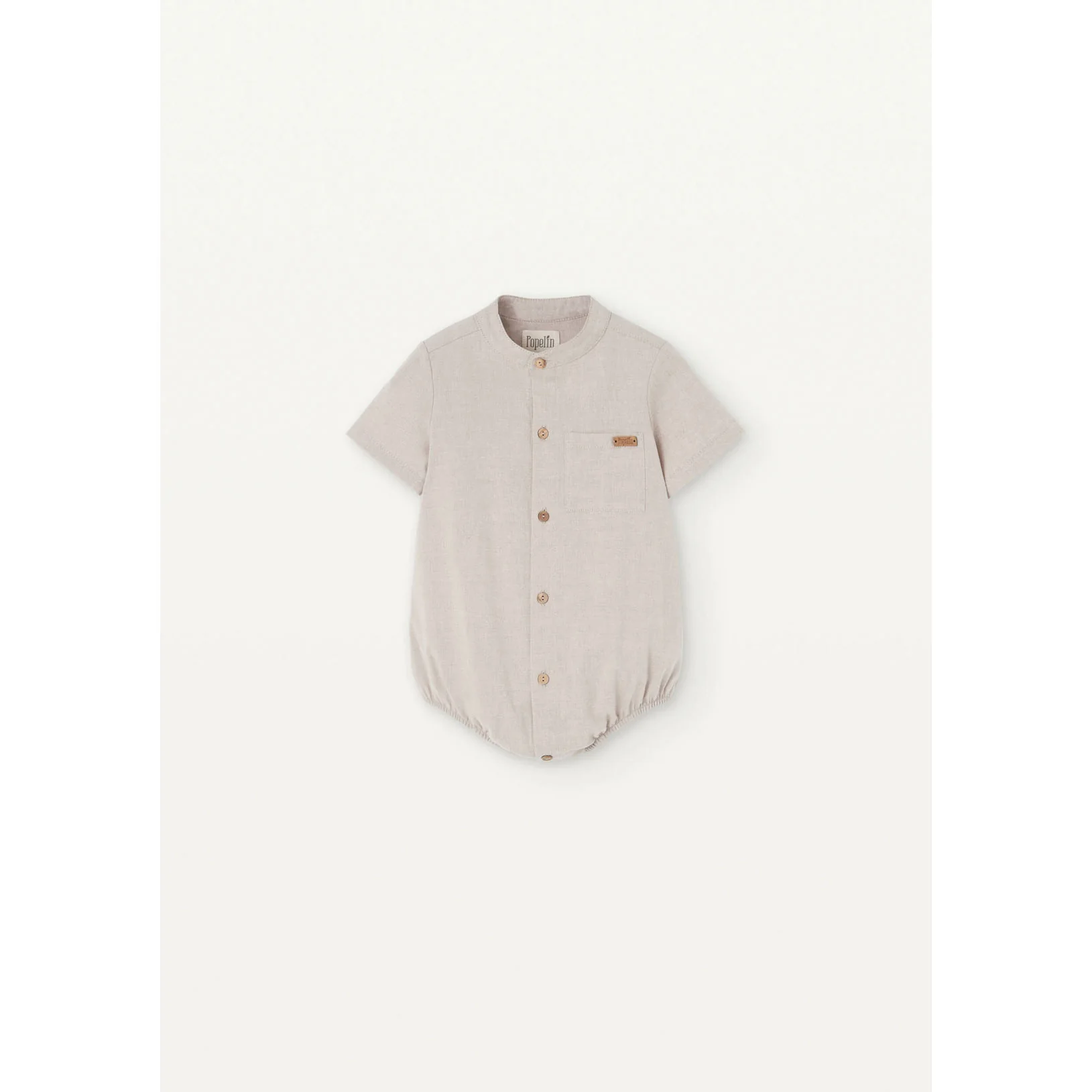 Popelin Sand Shirt Romper