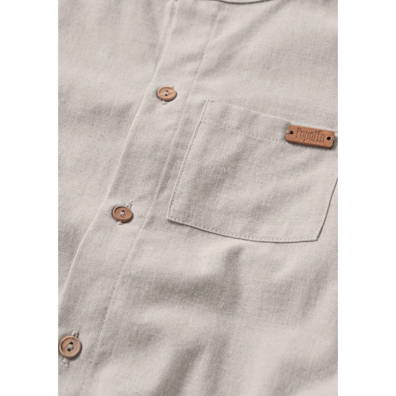 Popelin Sand Shirt Romper - Image 3
