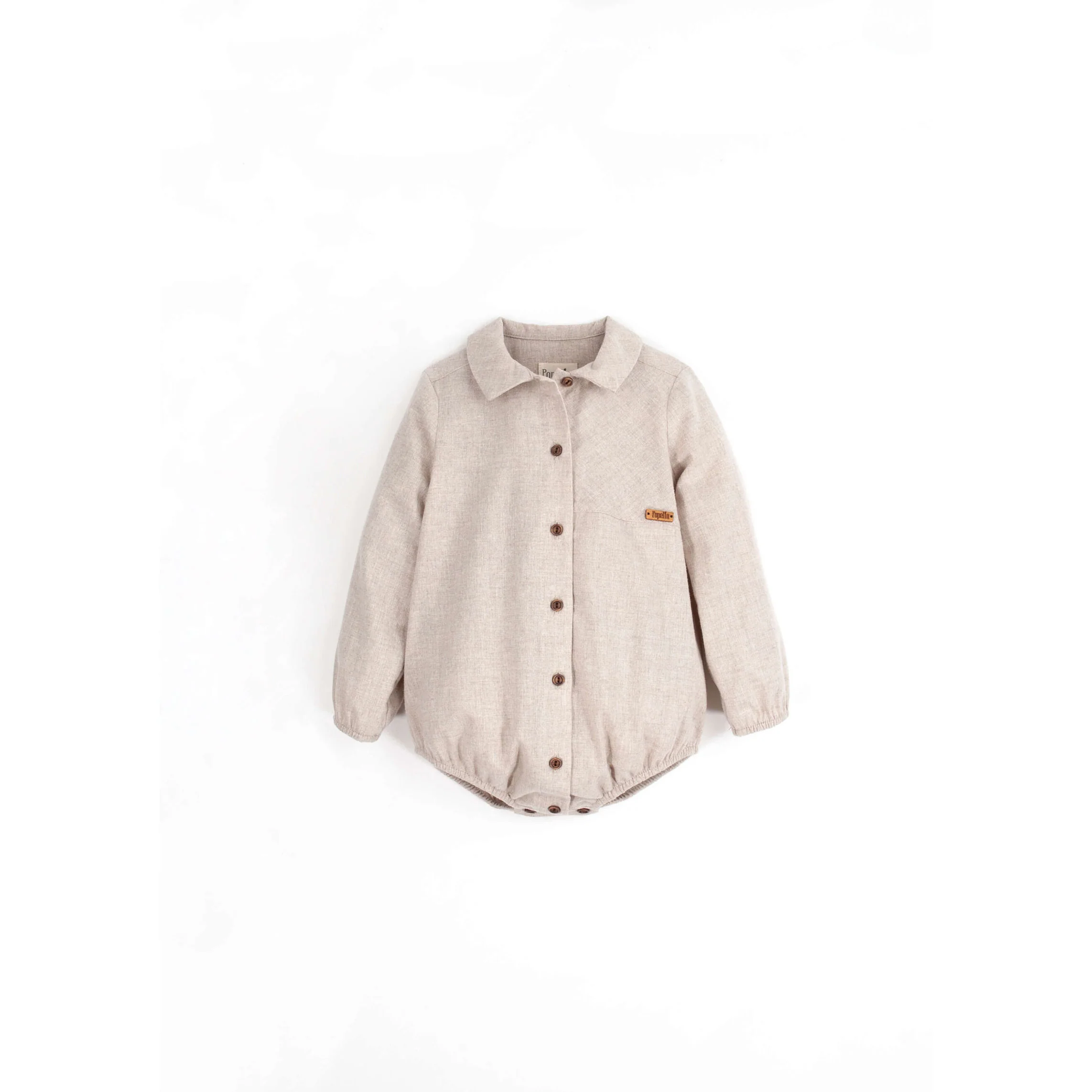 Popelin Sand Shirt Romper