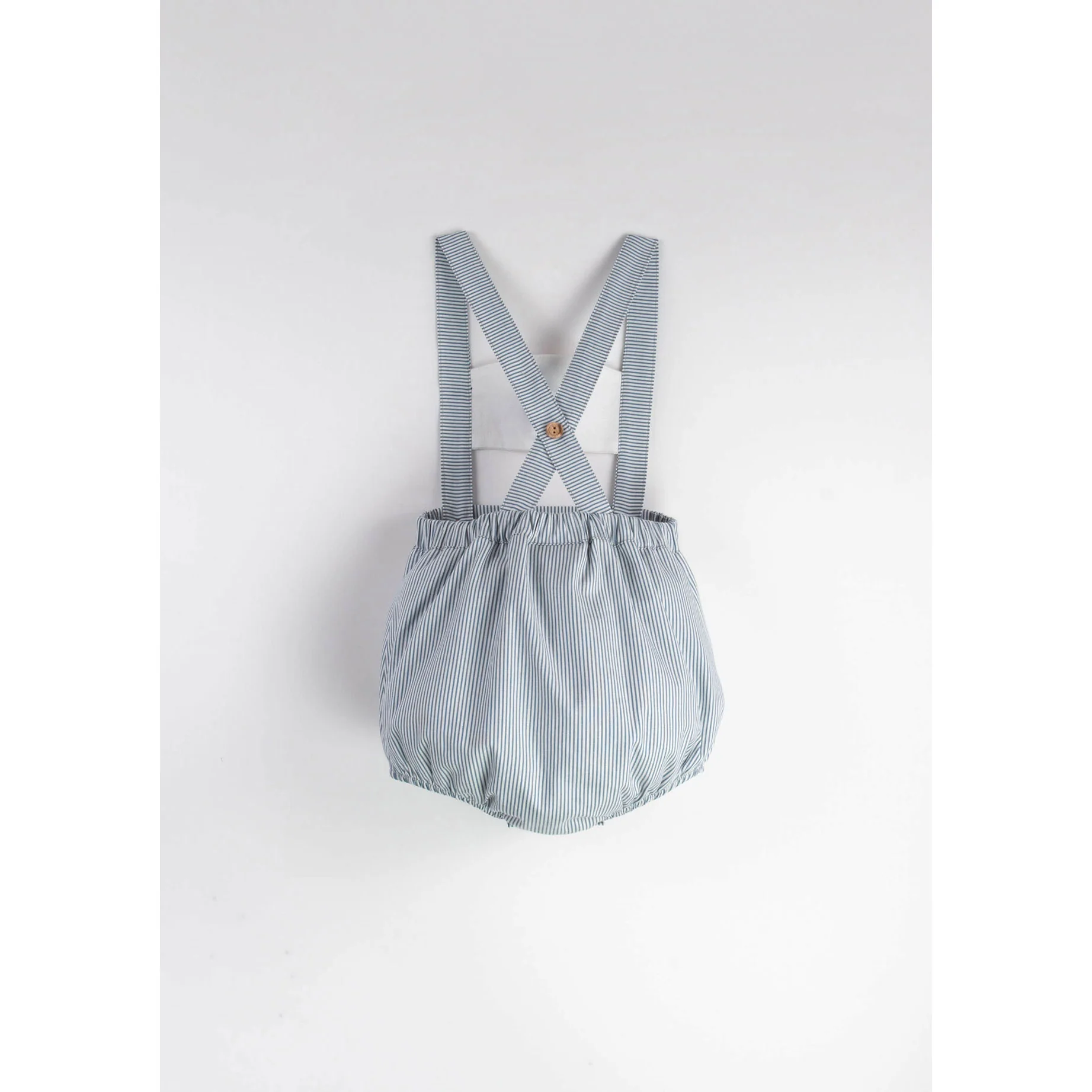 Popelin Striped Anchor Strap Dungarees - Image 2