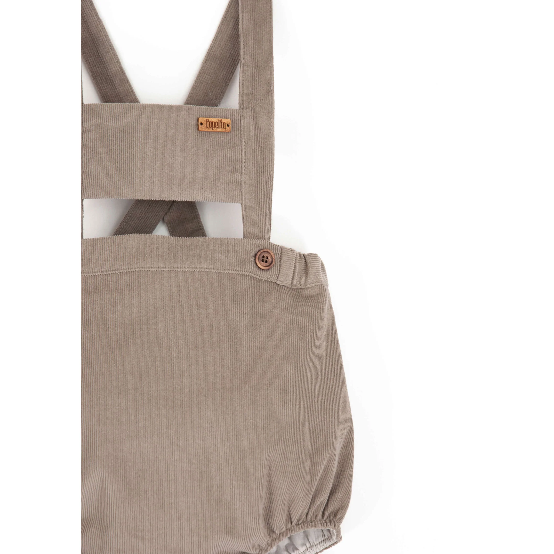 Popelin Taupe Corduroy Romper - Image 4