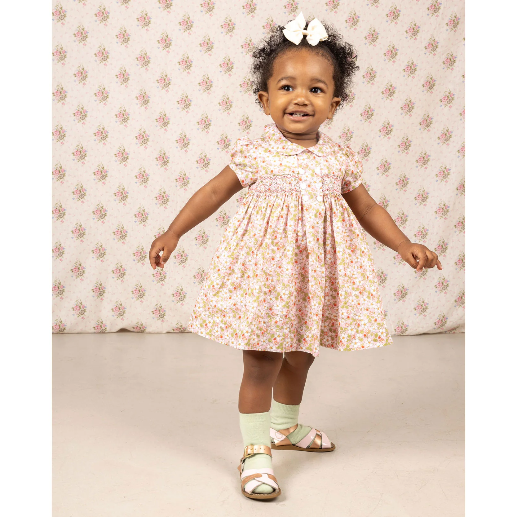 Question Everything Liberty Print Josette Baby Dress - Image 2