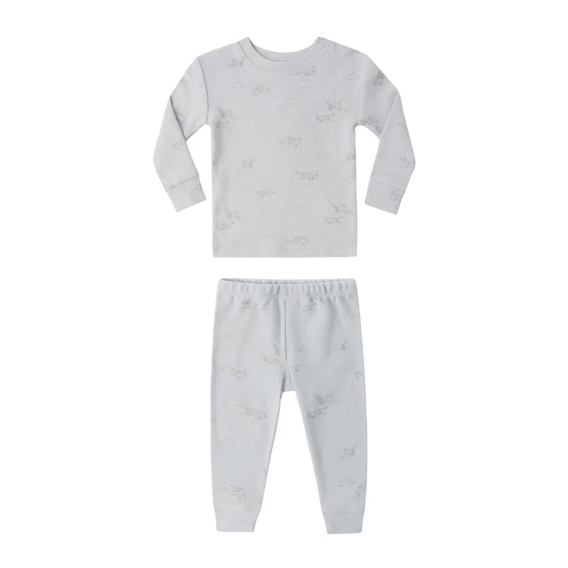 Quincy Mae Airplane Jersey Pajama Set