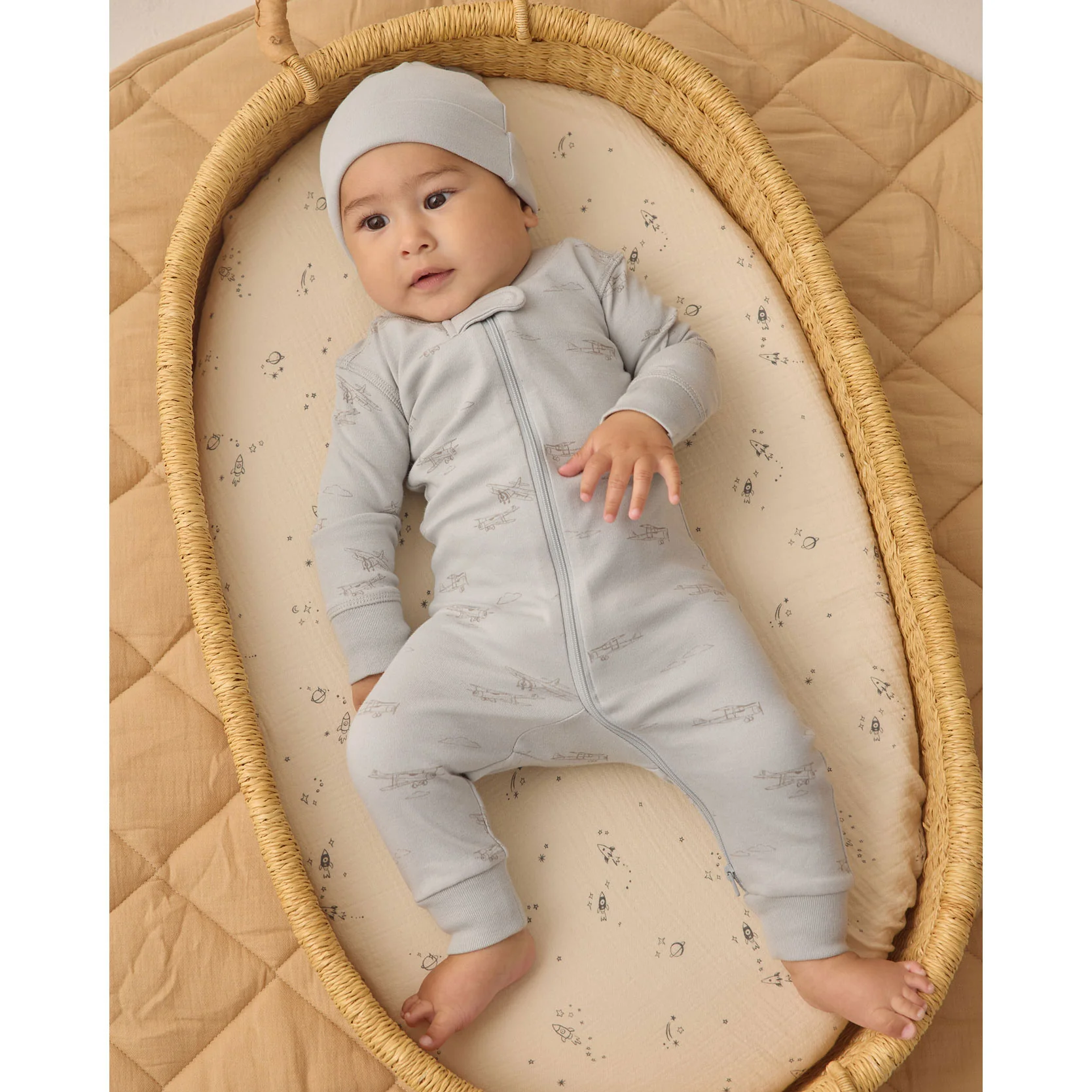 Quincy Mae Airplane Zip Longsleeve Sleeper - Image 2