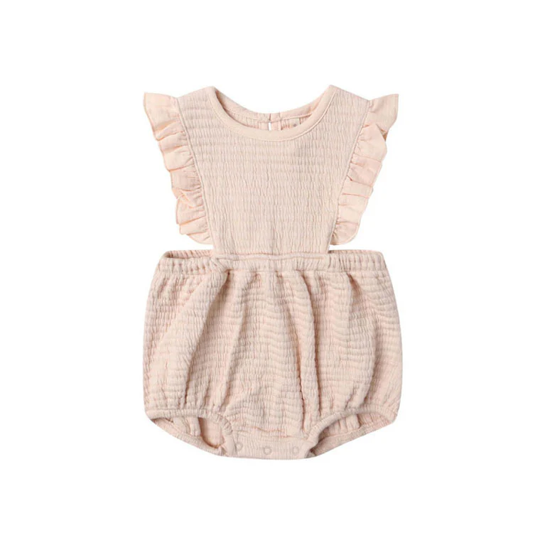 Quincy Mae Antique Ruffle Bubble Romper