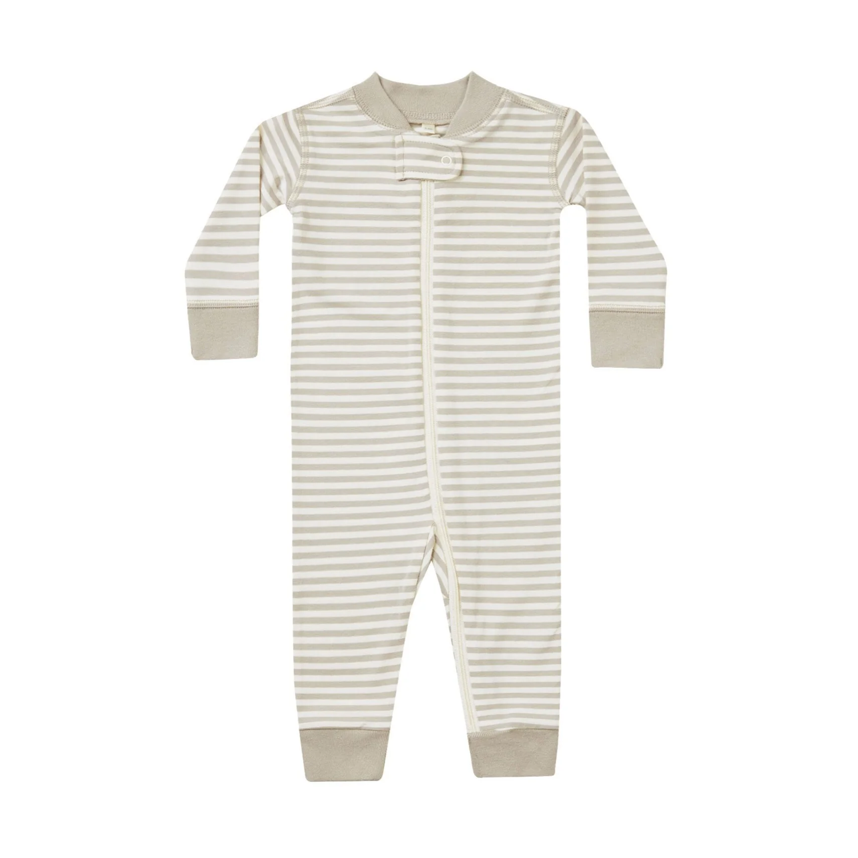 Quincy Mae Ash Stripe Zip Long Sleeve Sleeper