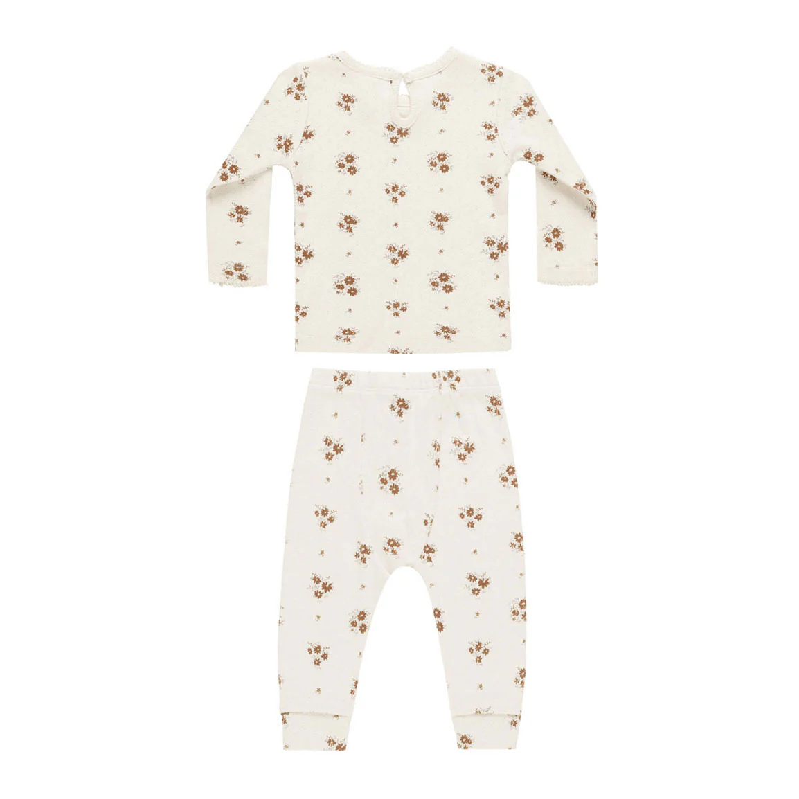 Quincy Mae Autumn Flora Pointelle Long Sleeve Tee + Legging - Image 2