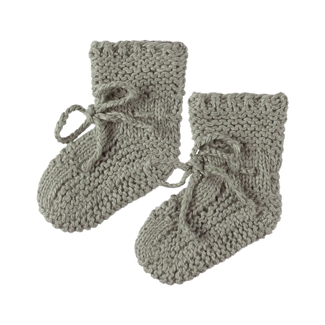 Quincy Mae Basil Knit Booties
