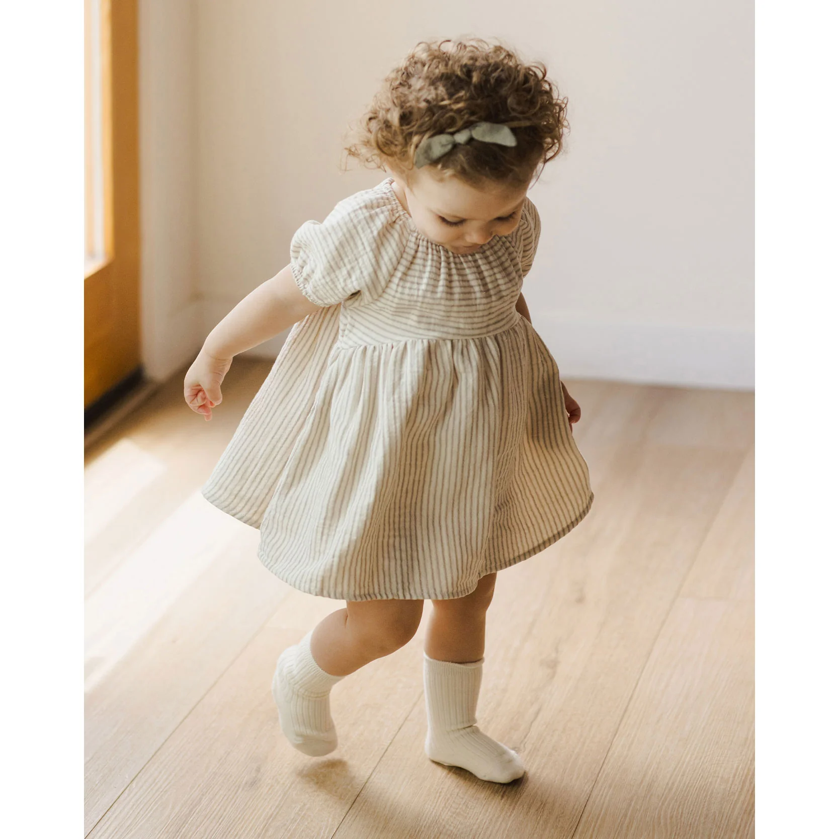 Quincy Mae Basil Stripe Bella Dress - Image 2