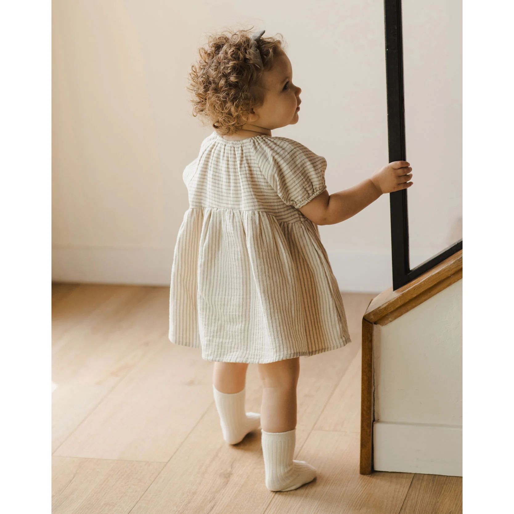 Quincy Mae Basil Stripe Bella Dress - Image 3