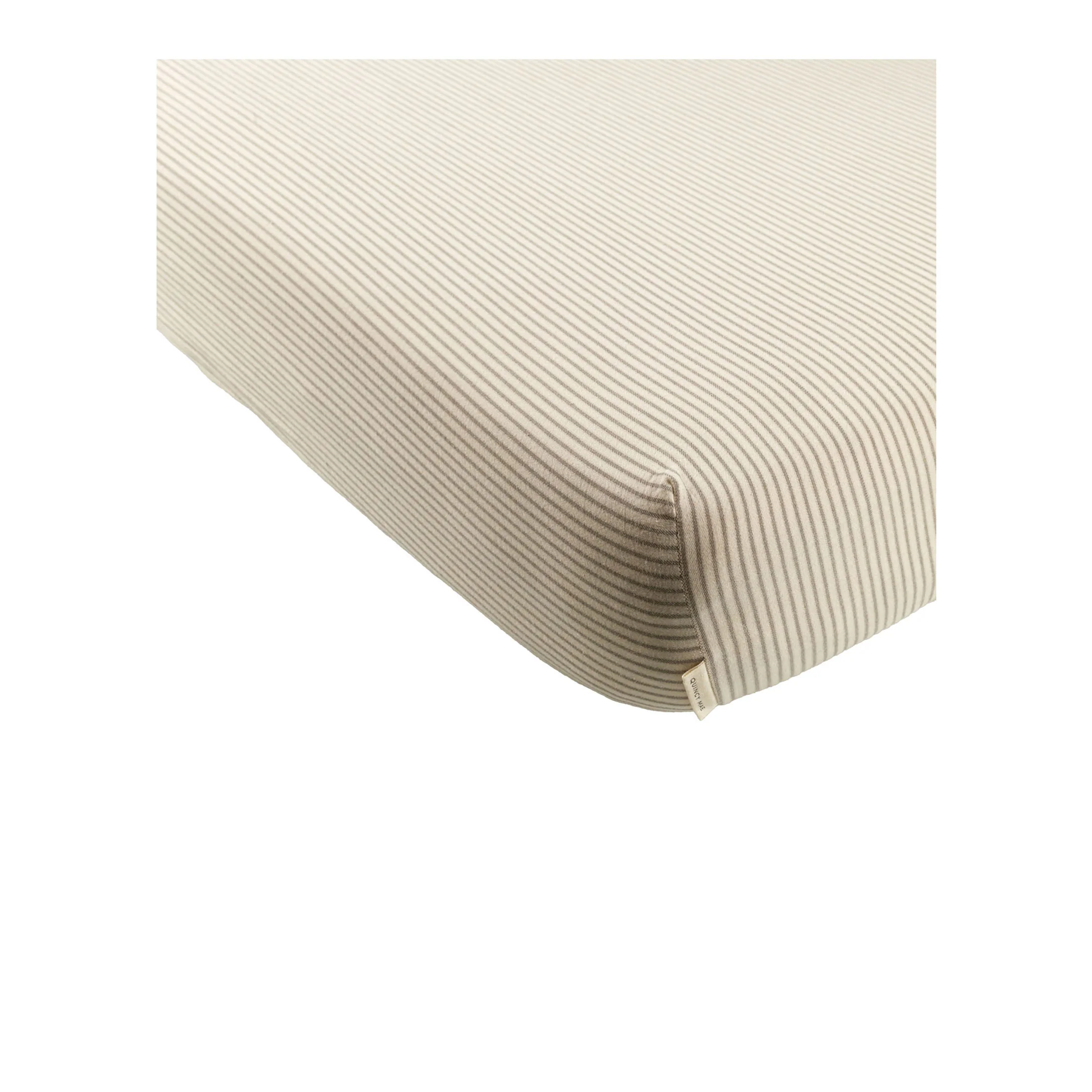 Quincy Mae Basil Stripe Woven Crib Sheet