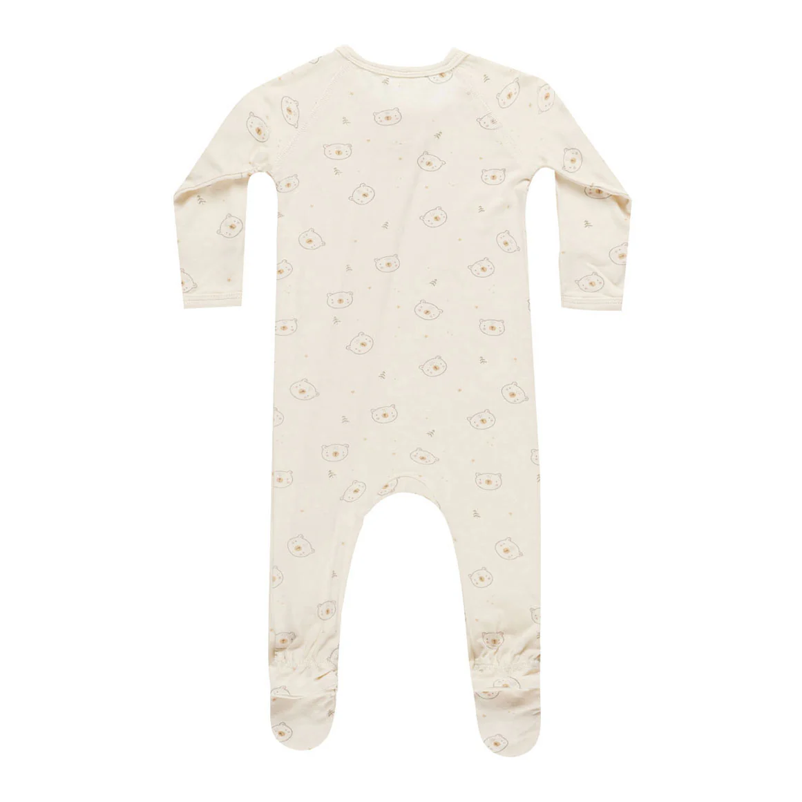Quincy Mae Bears Bamboo Zip Footie - Image 2