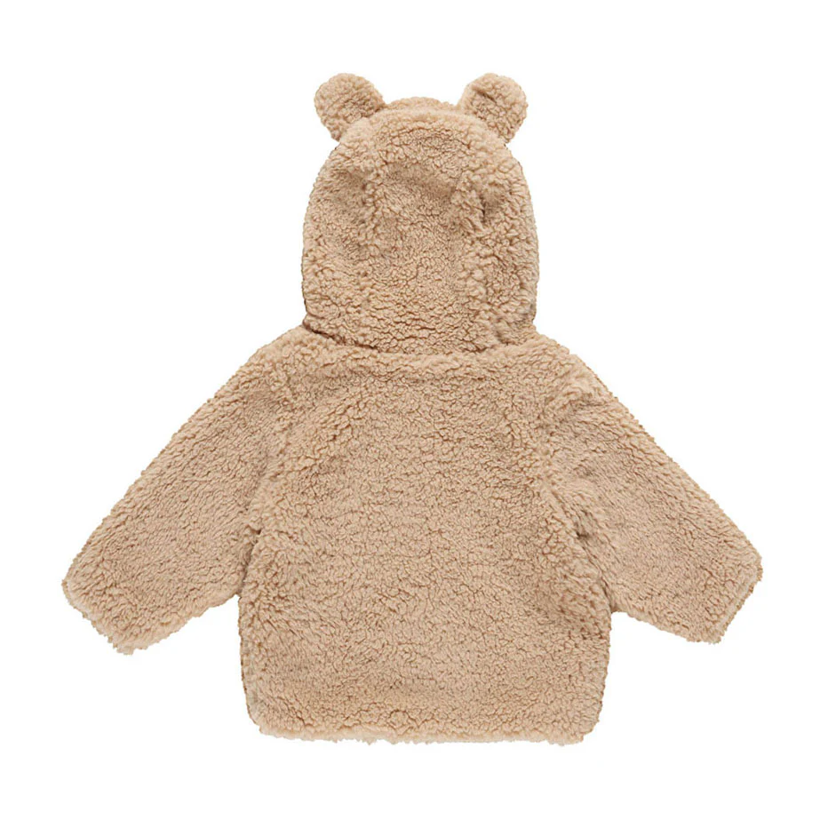 Quincy Mae Beige Bear Jacket - Image 2