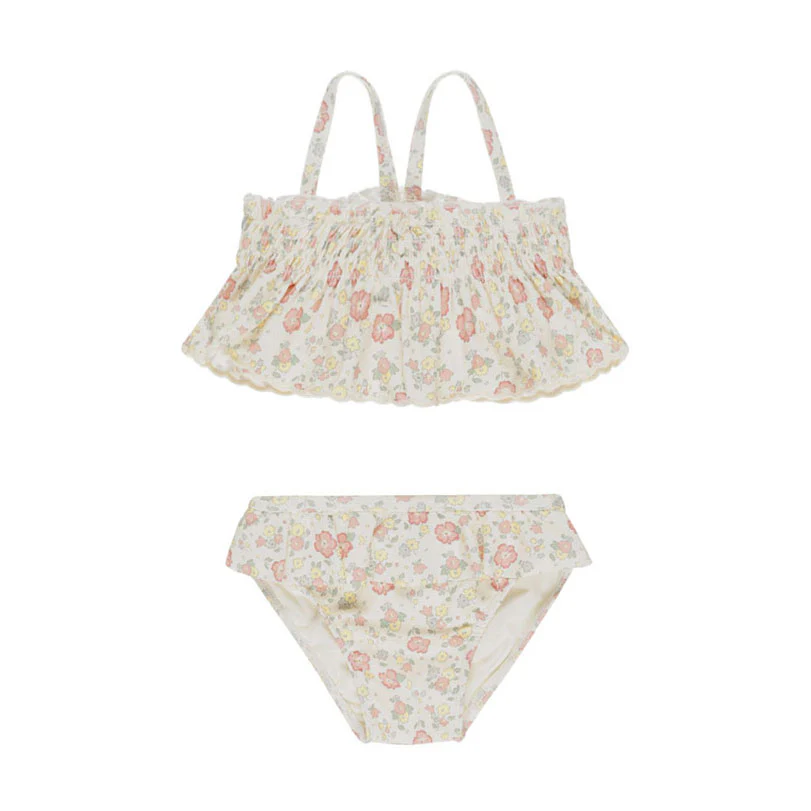 Quincy Mae Bloom Smocked Ruffle Bikini