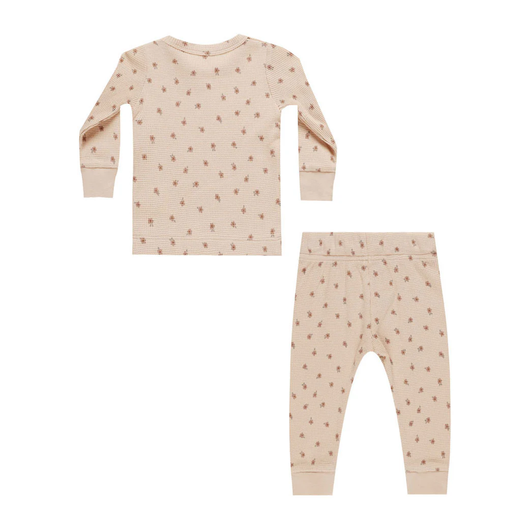 Quincy Mae Blossom Waffle Top + Pant Set - Image 2