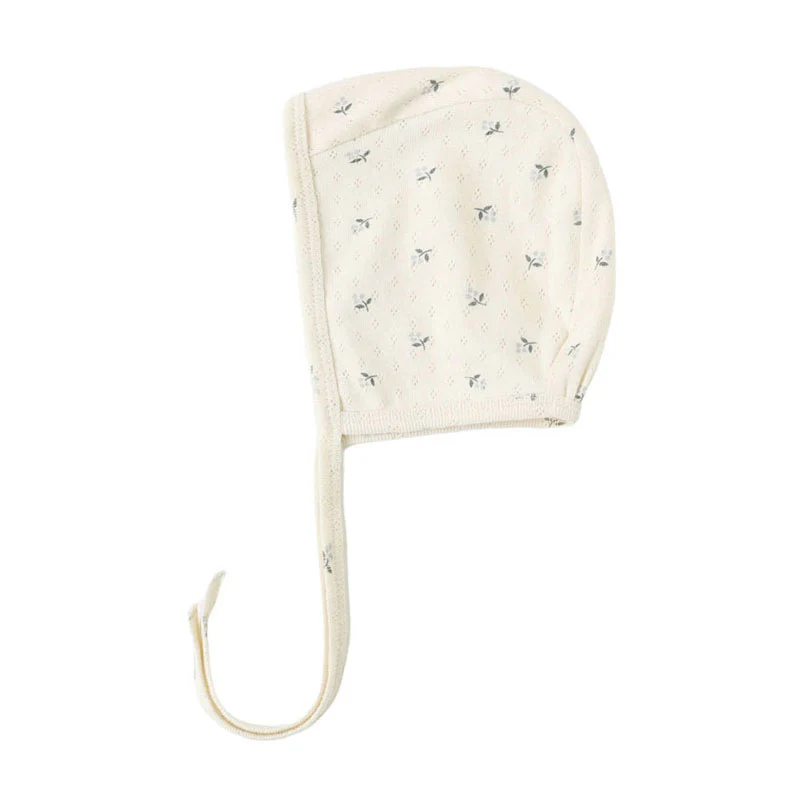 Quincy Mae Blue Ditsy Baby Bonnet