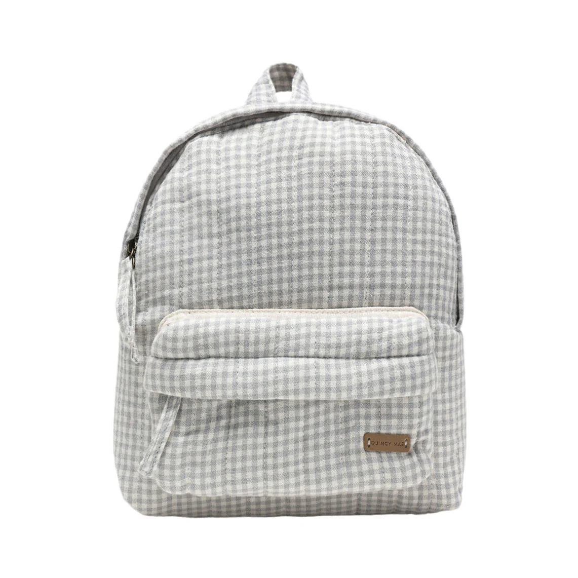 Quincy Mae Blue Gingham Mini Backpack