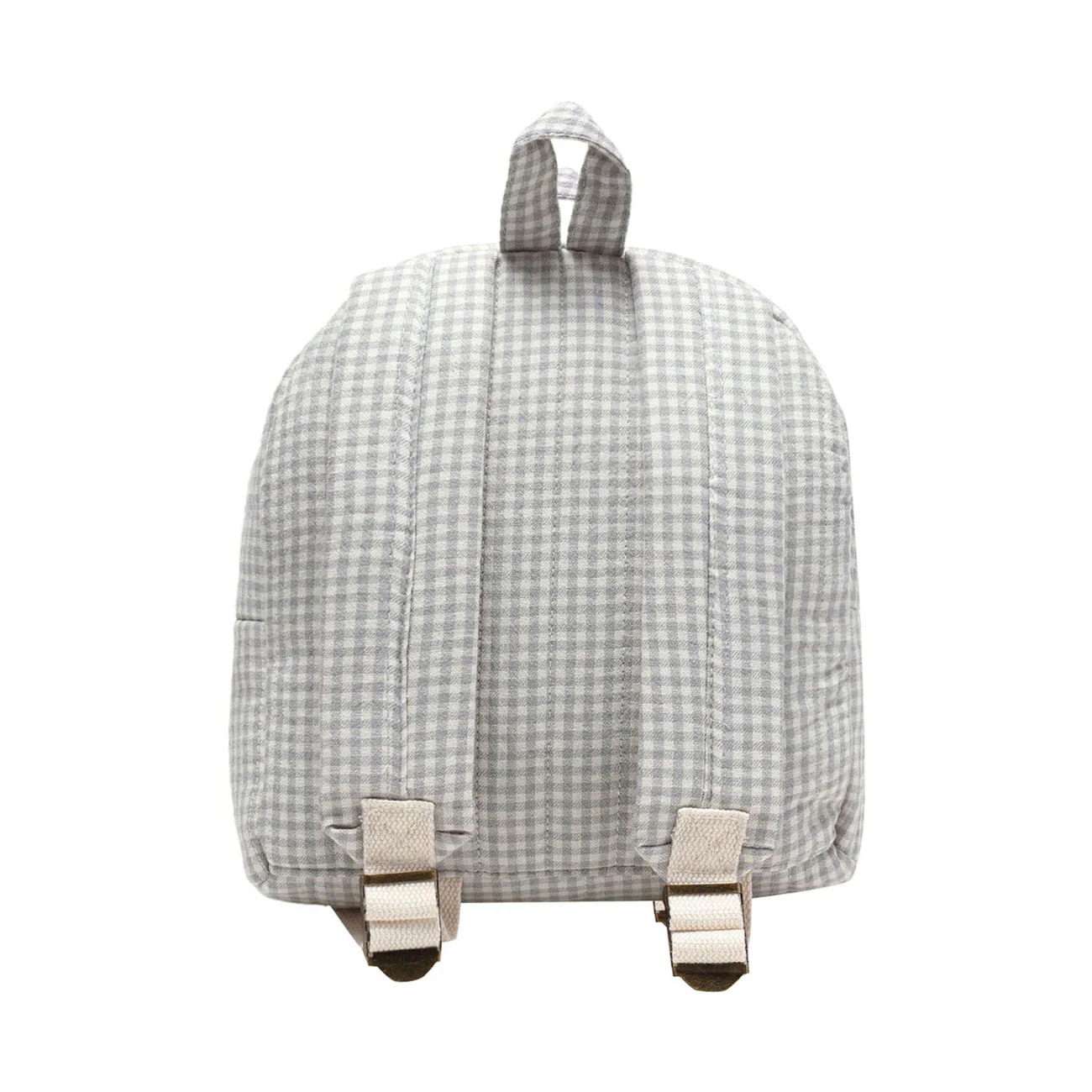Quincy Mae Blue Gingham Mini Backpack - Image 2