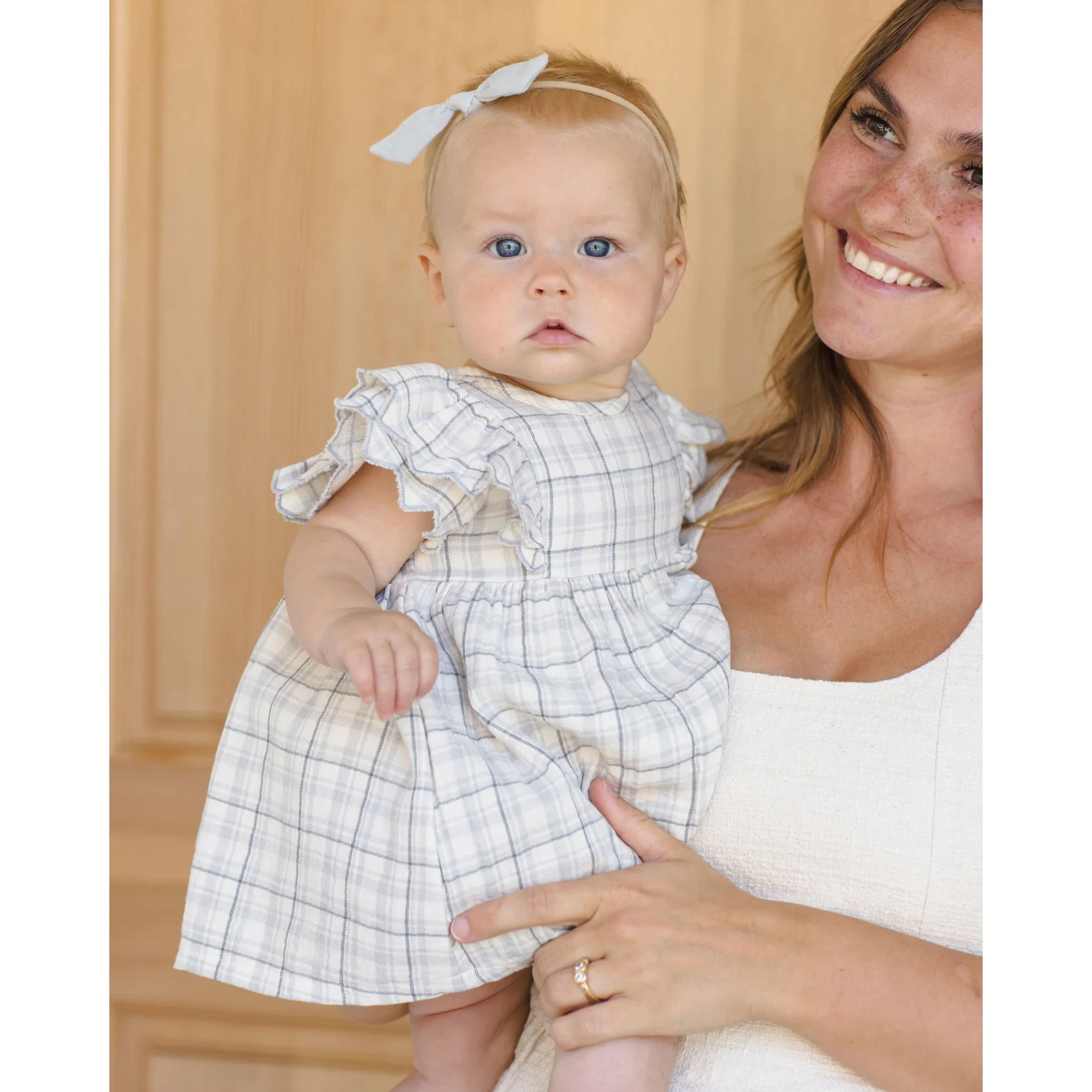 Quincy Mae Blue Plaid Alina Dress - Image 2