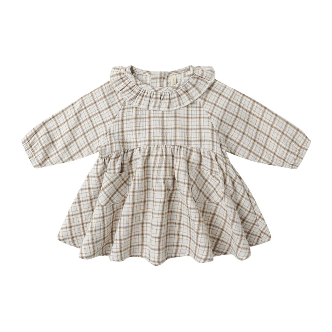 Quincy Mae Blue Plaid Simone Dress