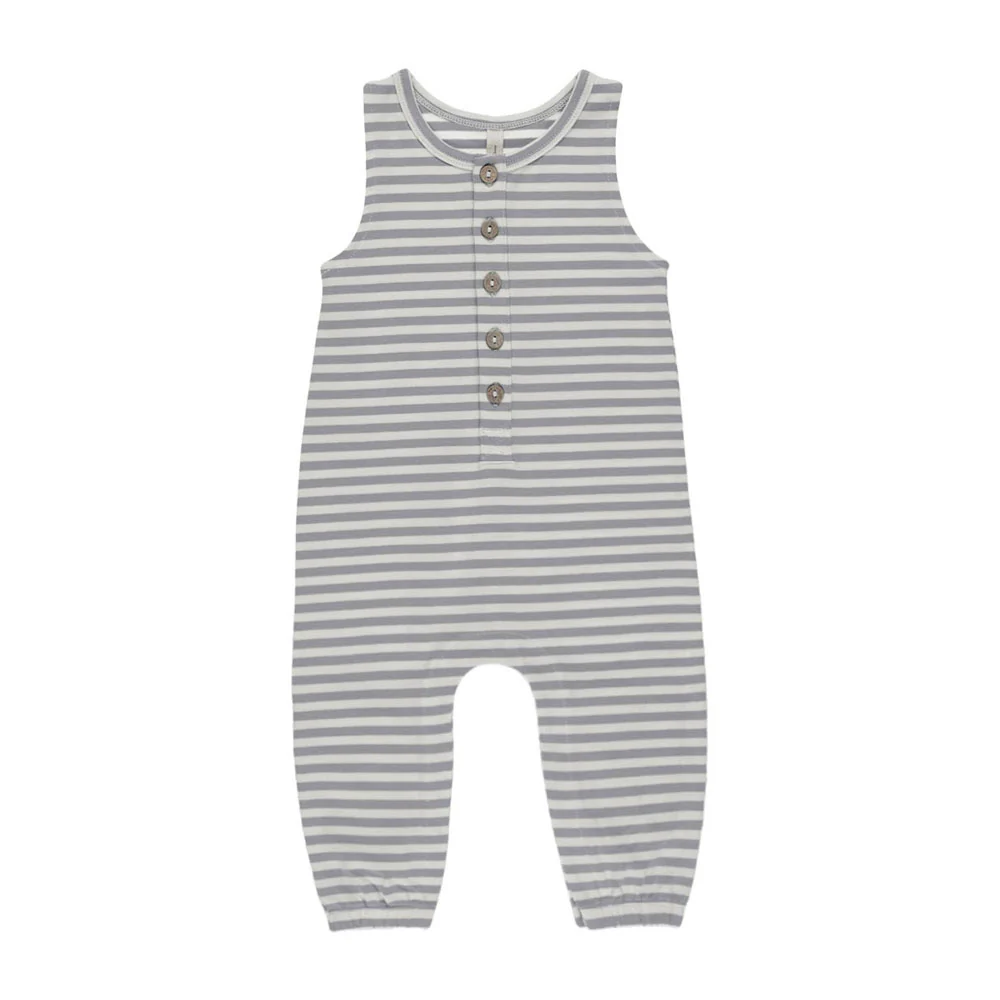 Quincy Mae Blue Stripe Sleeveless Jumpsuit