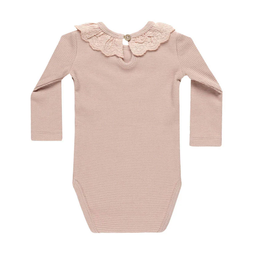 Quincy Mae Blush Ruffle Collar Bodysuit - Image 2