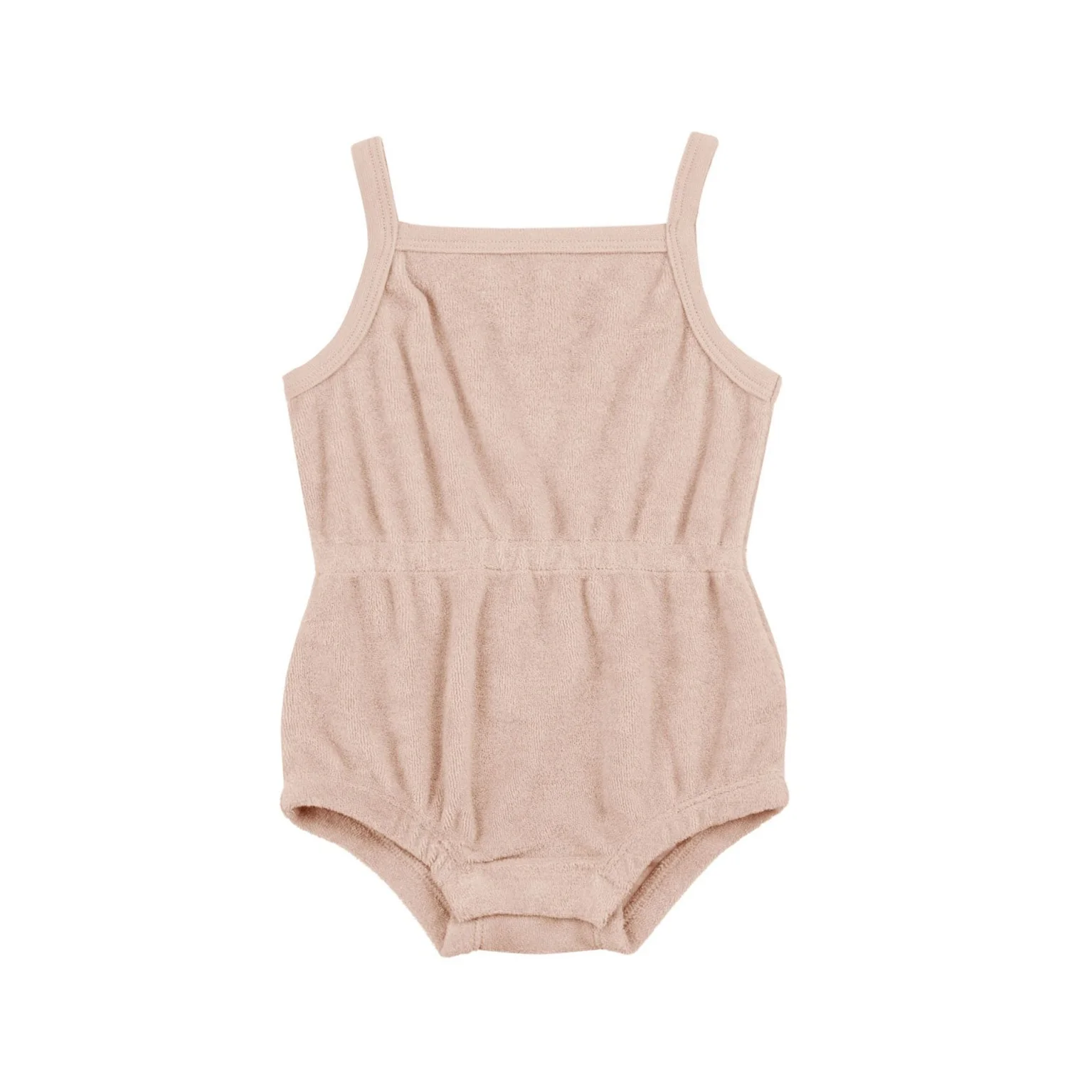 Quincy Mae Blush Terry Cinch Romper