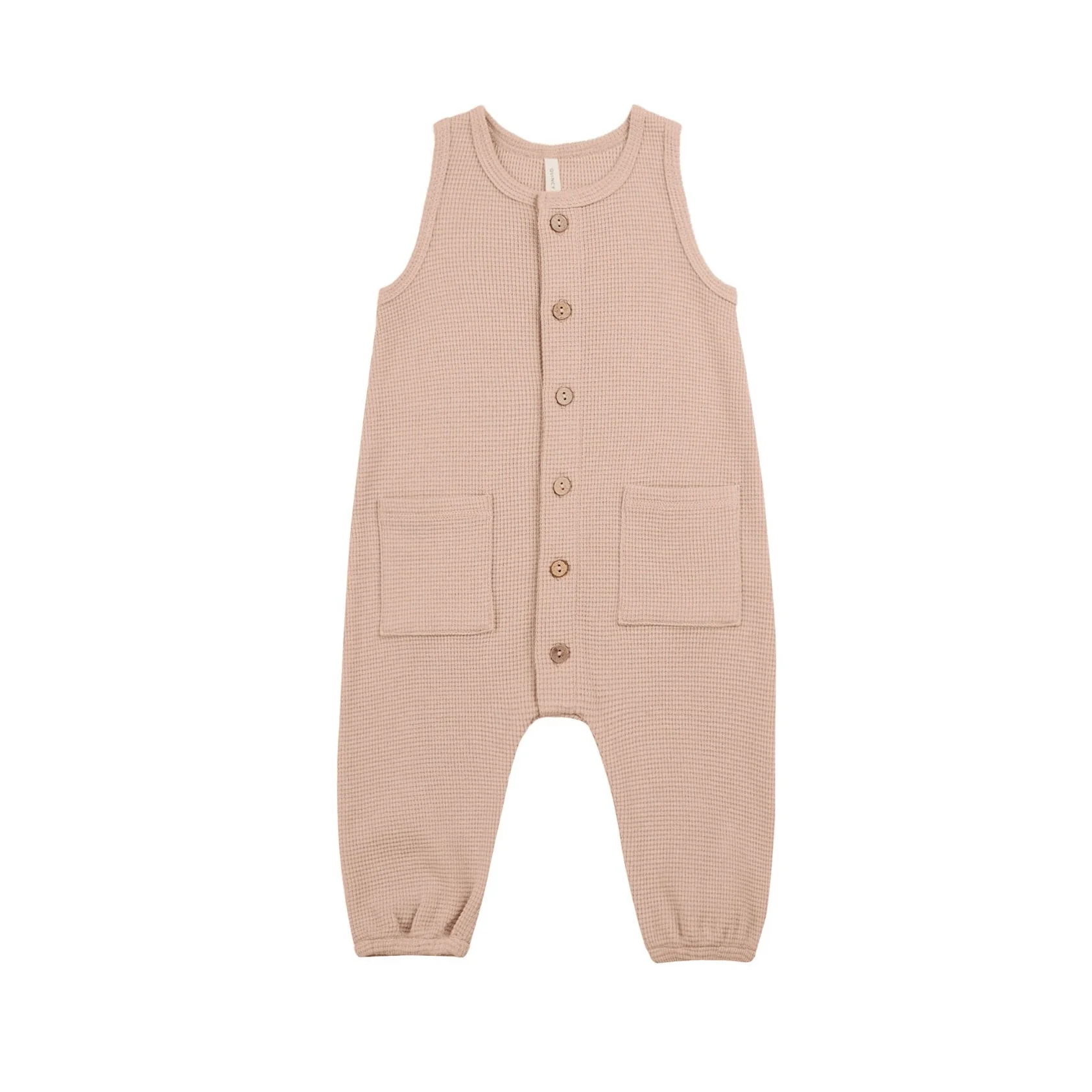 Quincy Mae Blush Waffle Jumpsuit