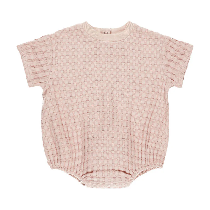 Quincy Mae Bubble Gum Relaxed Bubble Romper