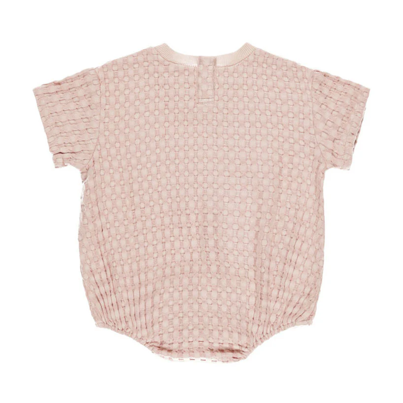 Quincy Mae Bubble Gum Relaxed Bubble Romper - Image 2