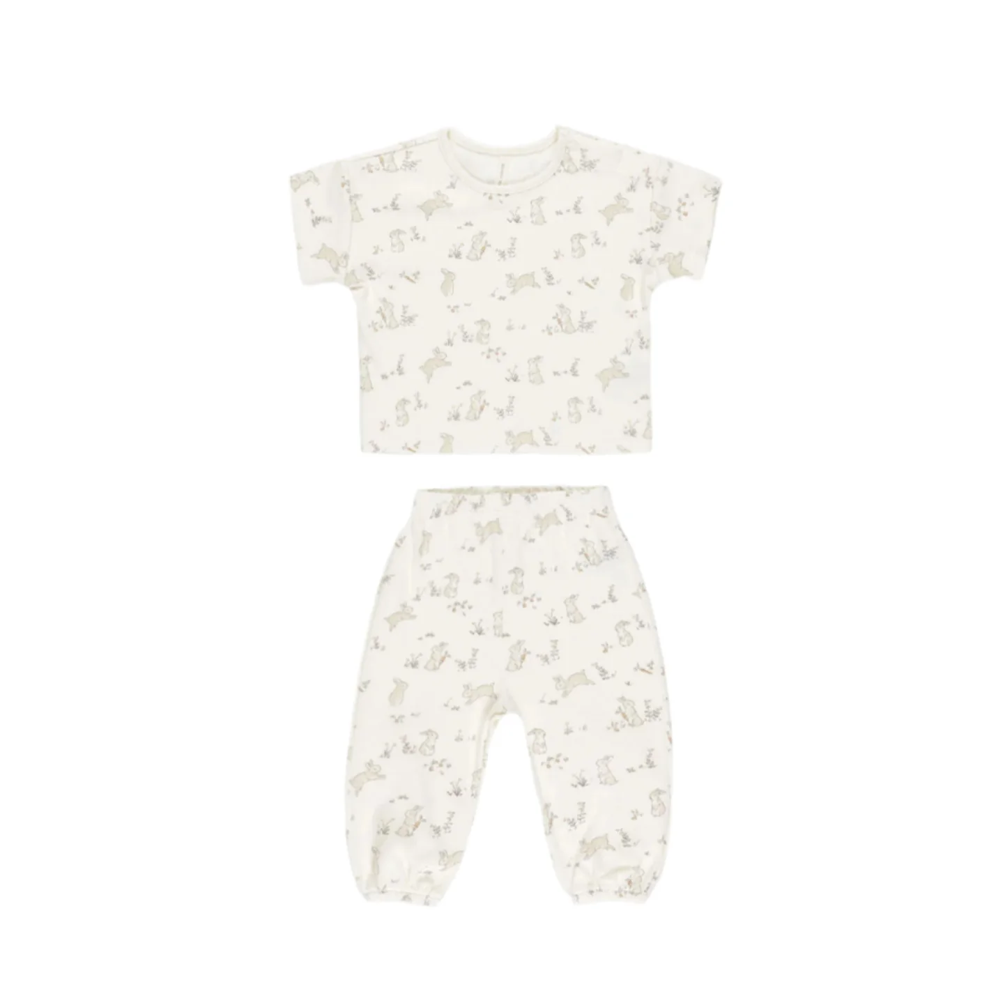 Quincy Mae Bunnies Jersey Tee + Pant Set