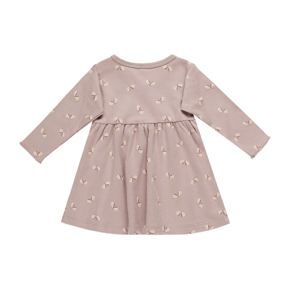 Quincy Mae Butterflies Long Sleeve Baby Dress - Image 2