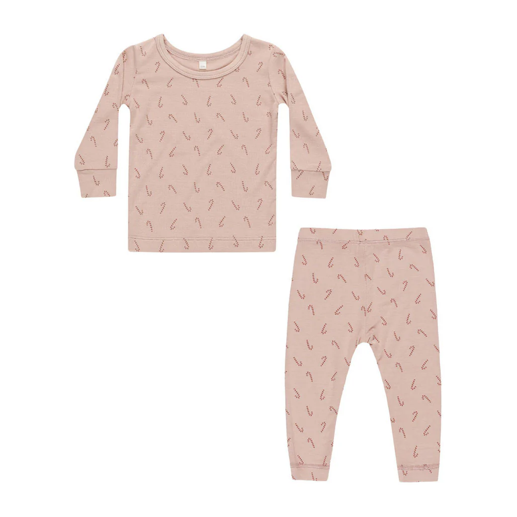 Quincy Mae Candy Cane Bamboo Pajama Set