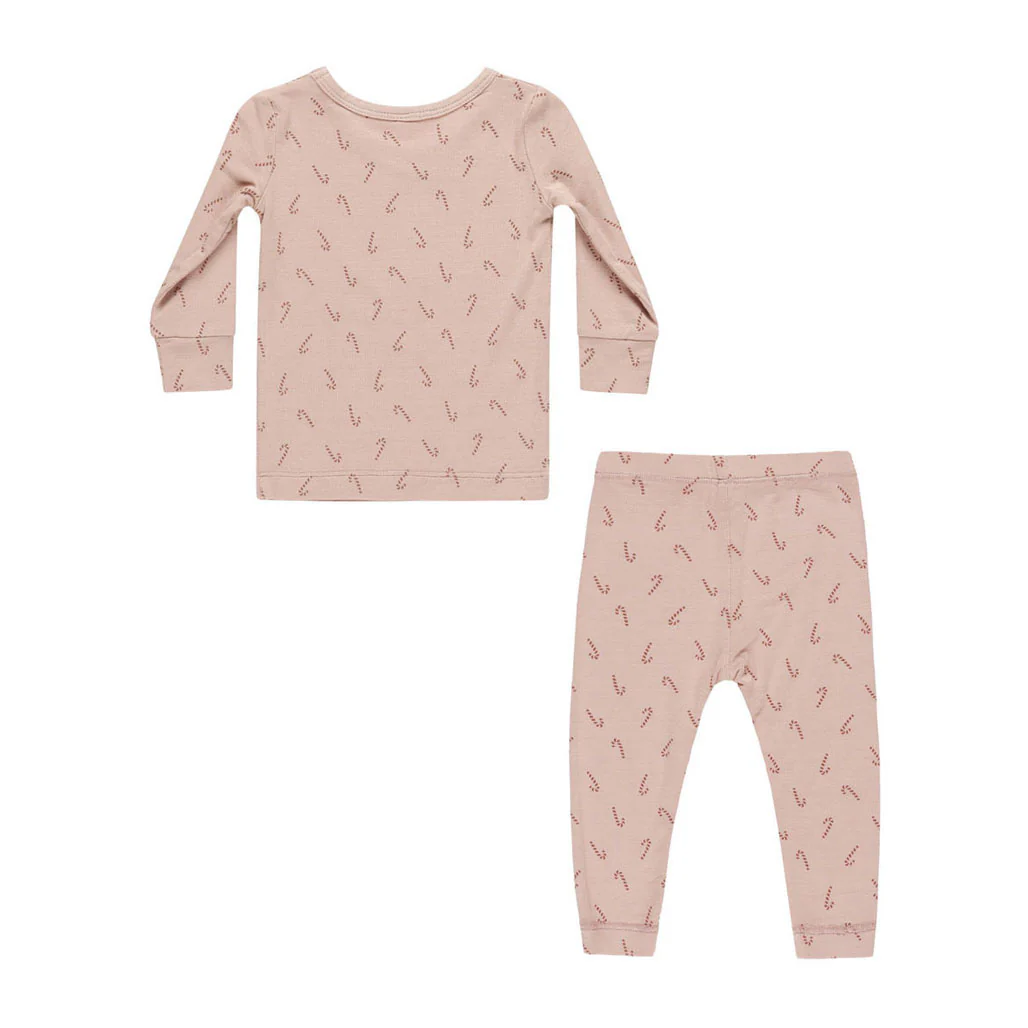 Quincy Mae Candy Cane Bamboo Pajama Set - Image 2