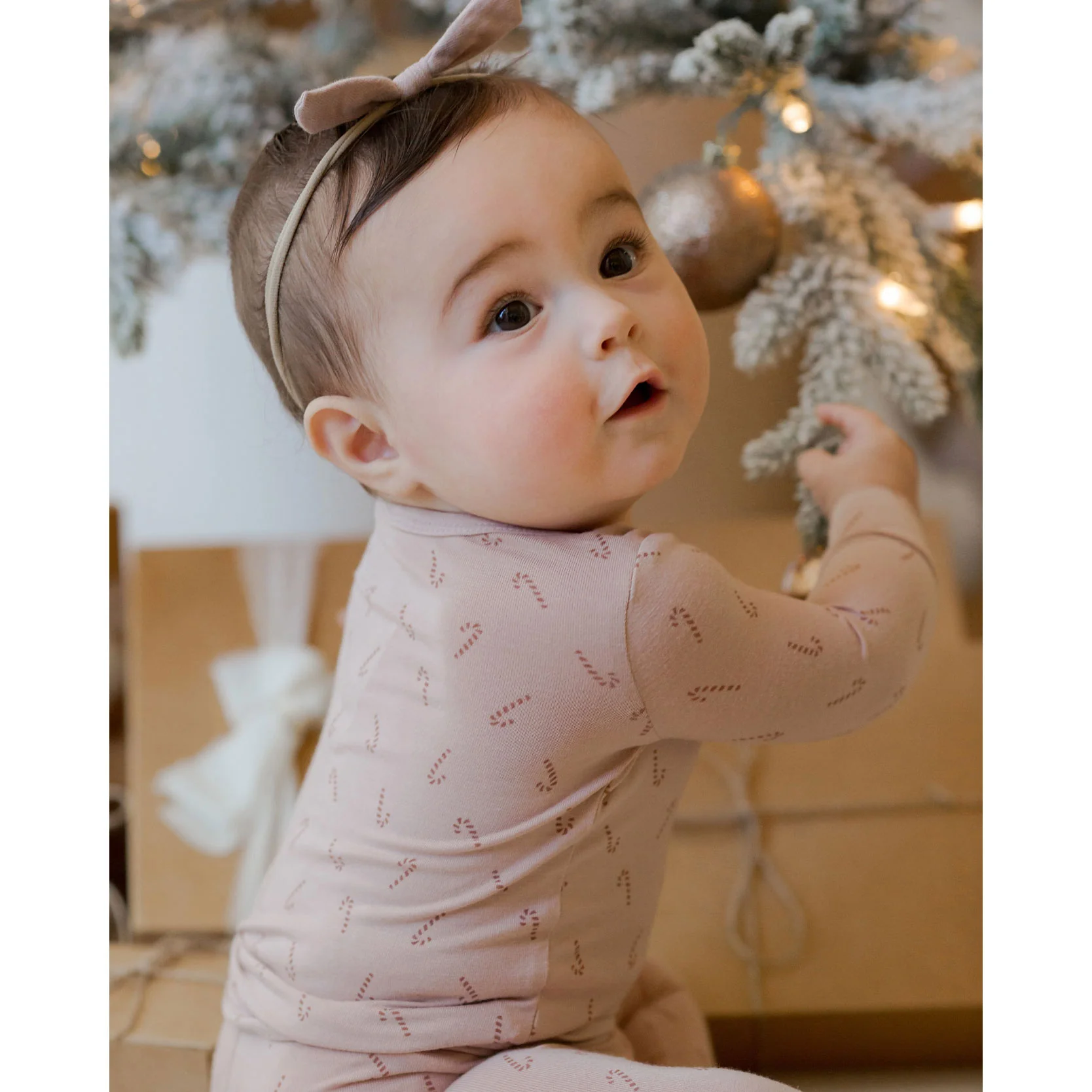 Quincy Mae Candy Cane Bamboo Pajama Set - Image 3