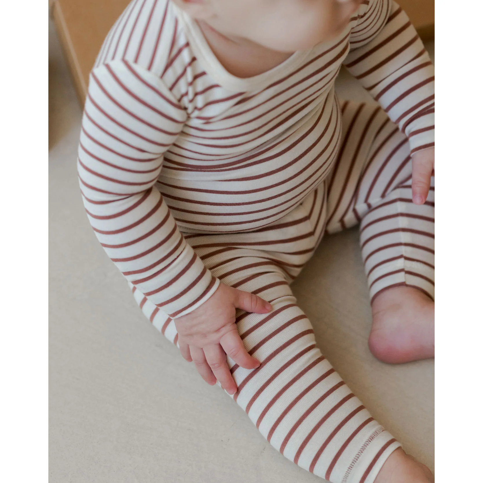 Quincy Mae Candy Stripe Bamboo Pajama Set - Image 2