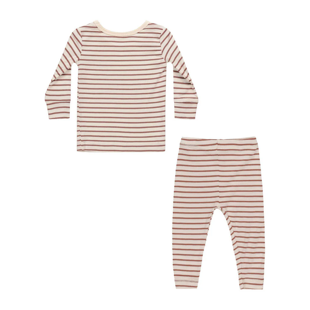 Quincy Mae Candy Stripe Bamboo Pajama Set - Image 3